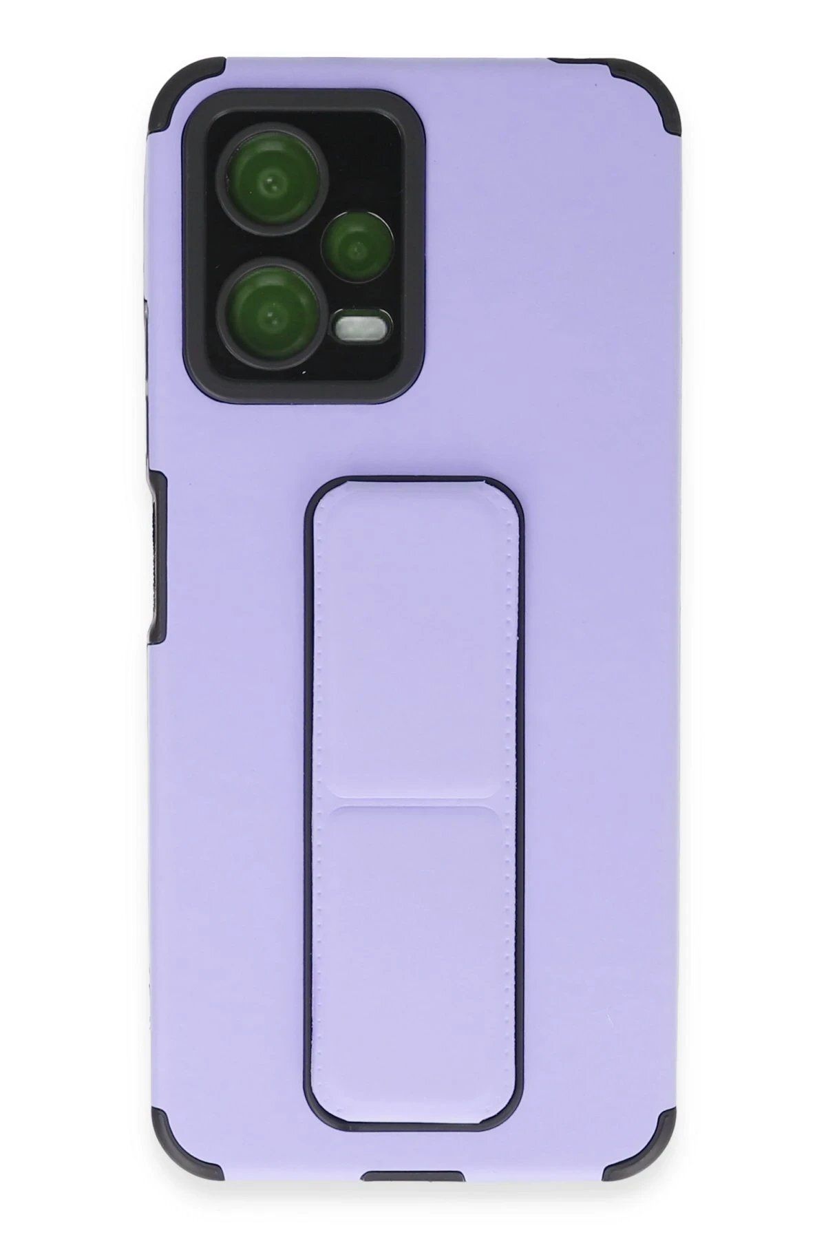 CepteToptan Newface Xiaomi Poco X5 5G Kılıf Mega Standlı Silikon - Lila