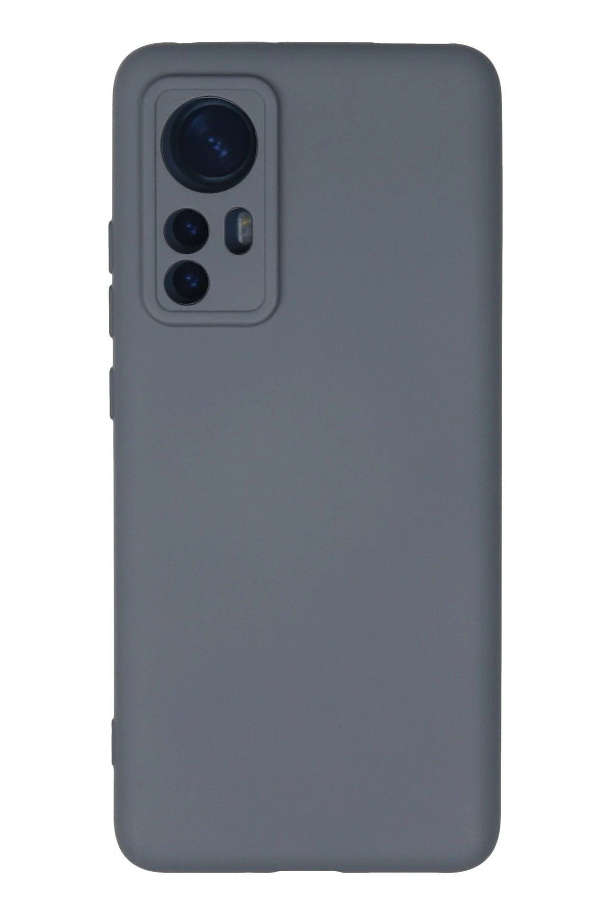 CepteToptan Newface Xiaomi Mi 12 Kılıf Nano içi Kadife Silikon - Gri