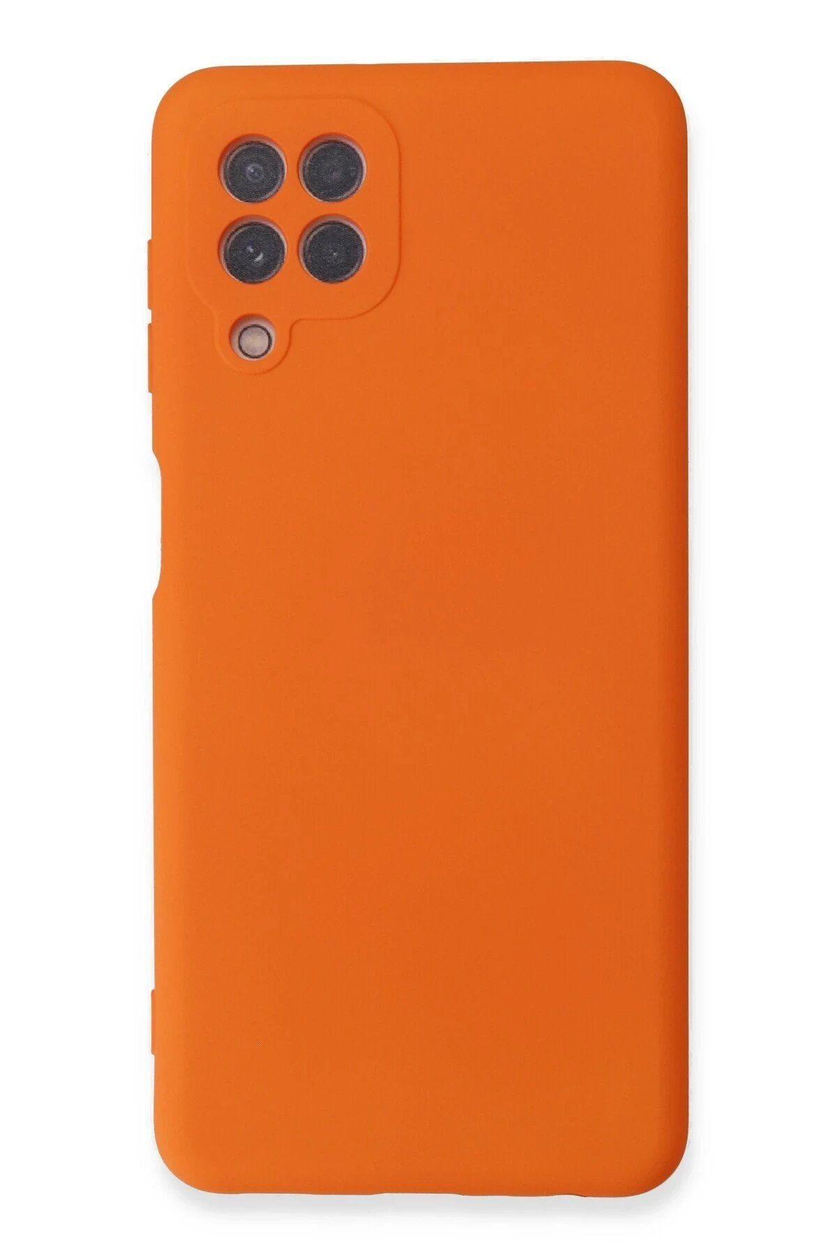 CepteToptan Newface Samsung Galaxy A22 Kılıf Nano içi Kadife Silikon - Turuncu