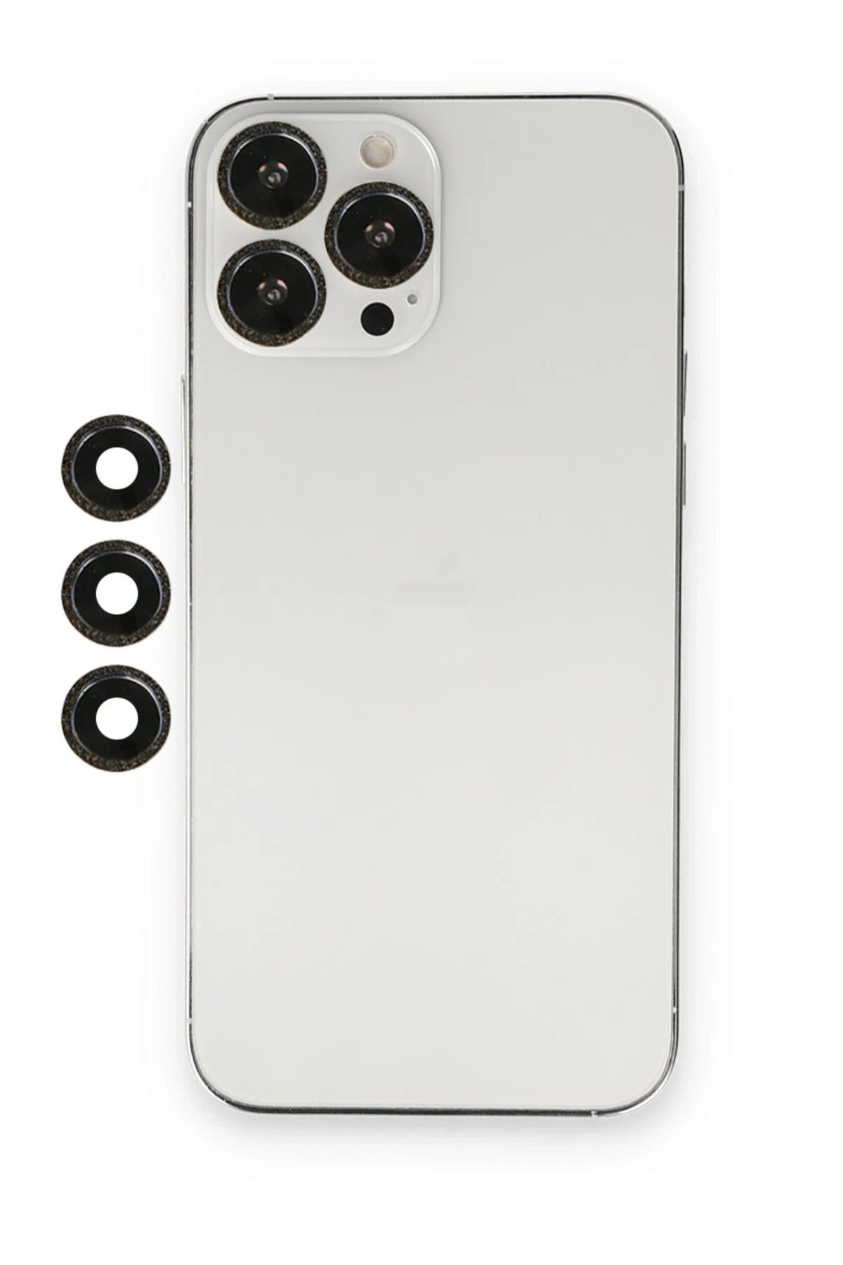 CepteToptan Newface iPhone 12 Pro Max Shine Kamera Lens - Siyah