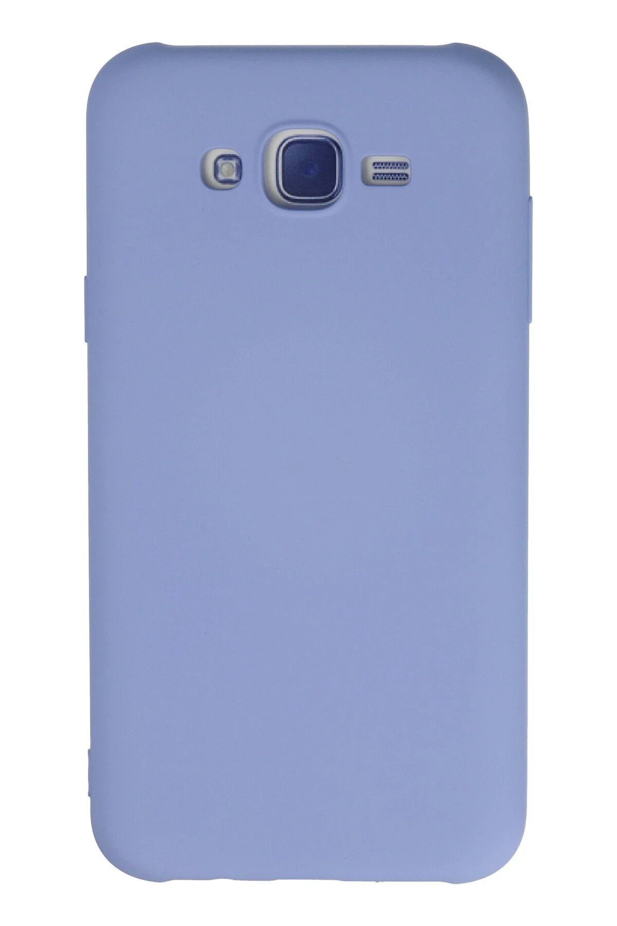 CepteToptan Newface Samsung Galaxy J7 Kılıf Nano içi Kadife Silikon - Lila