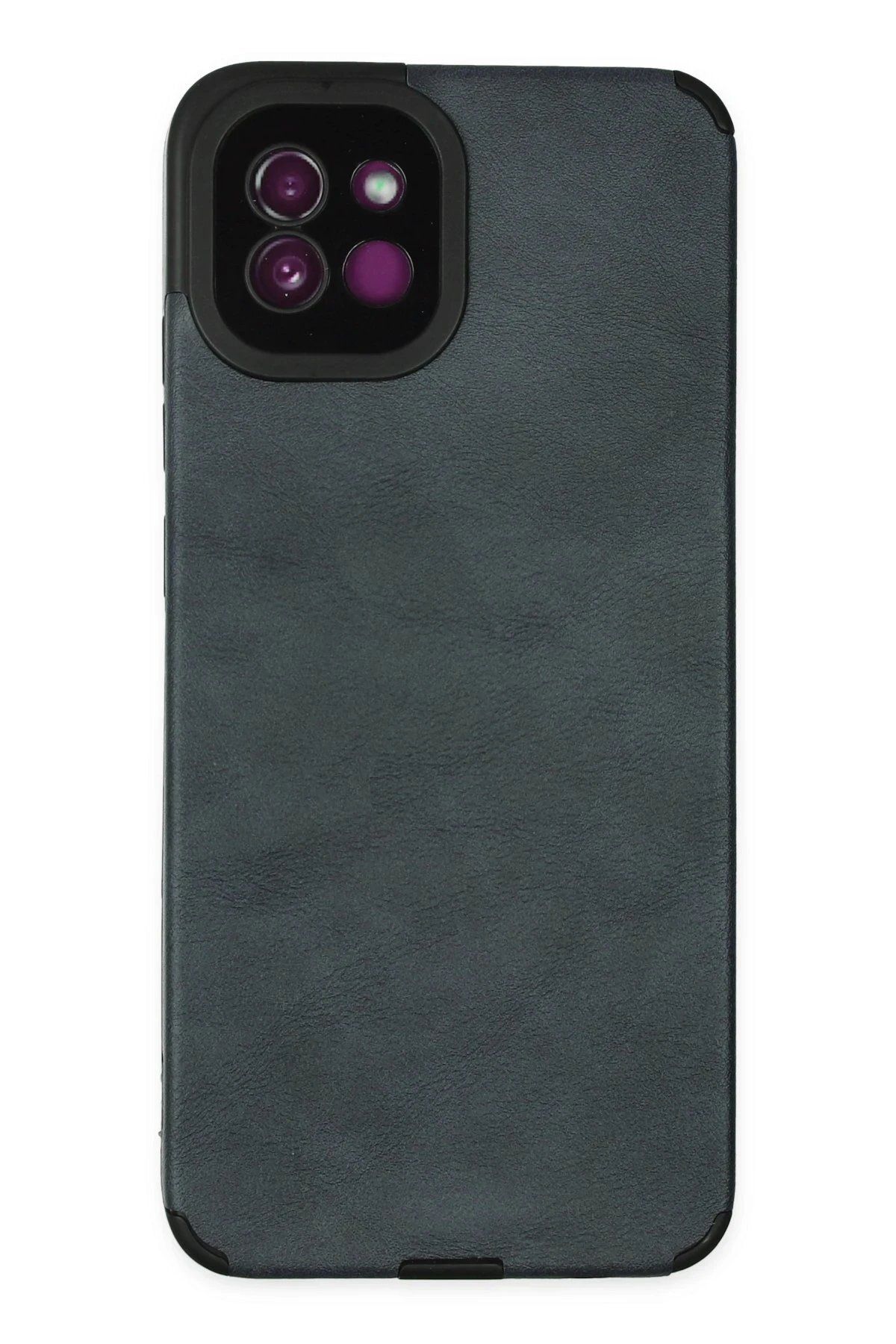 CepteToptan Newface Samsung Galaxy A03 Kılıf Loop Deri Silikon - Lacivert