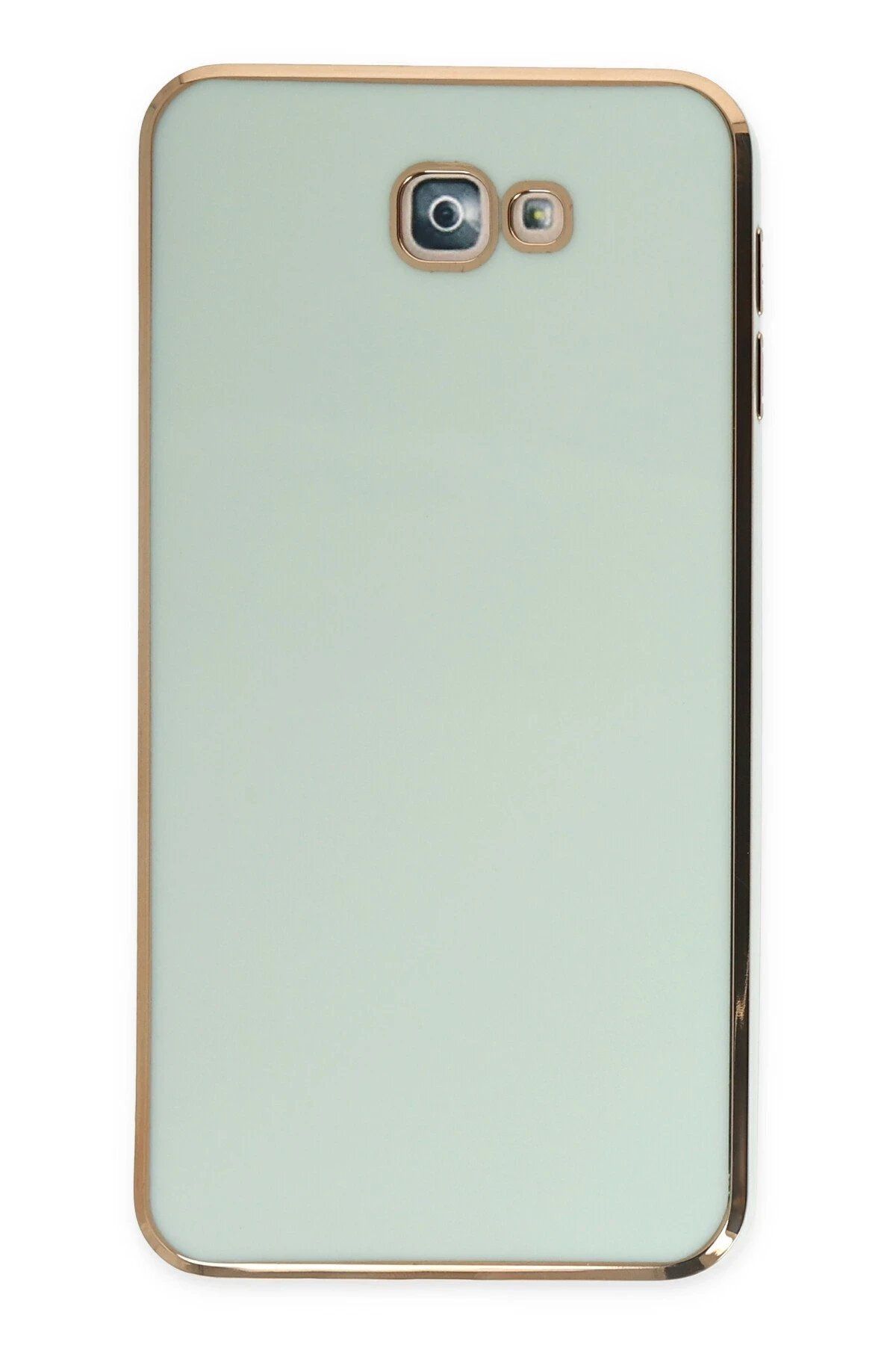 CepteToptan Newface Samsung Galaxy J7 Prime Kılıf Volet Silikon - Açık Yeşil