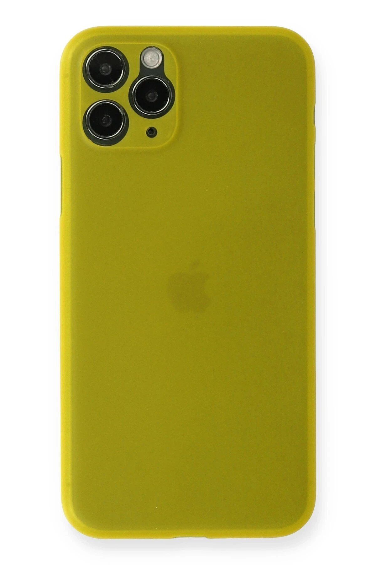 CepteToptan Newface iPhone 11 Pro Max Kılıf PP Ultra İnce Kapak - Sarı