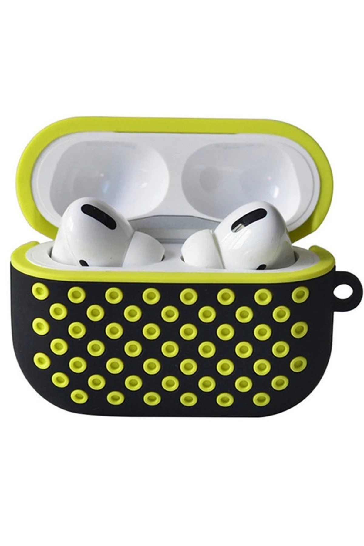 CepteToptan Newface Airpods Pro 2 (2.nesil) Spor Delikli Kılıf - Siyah-Sarı