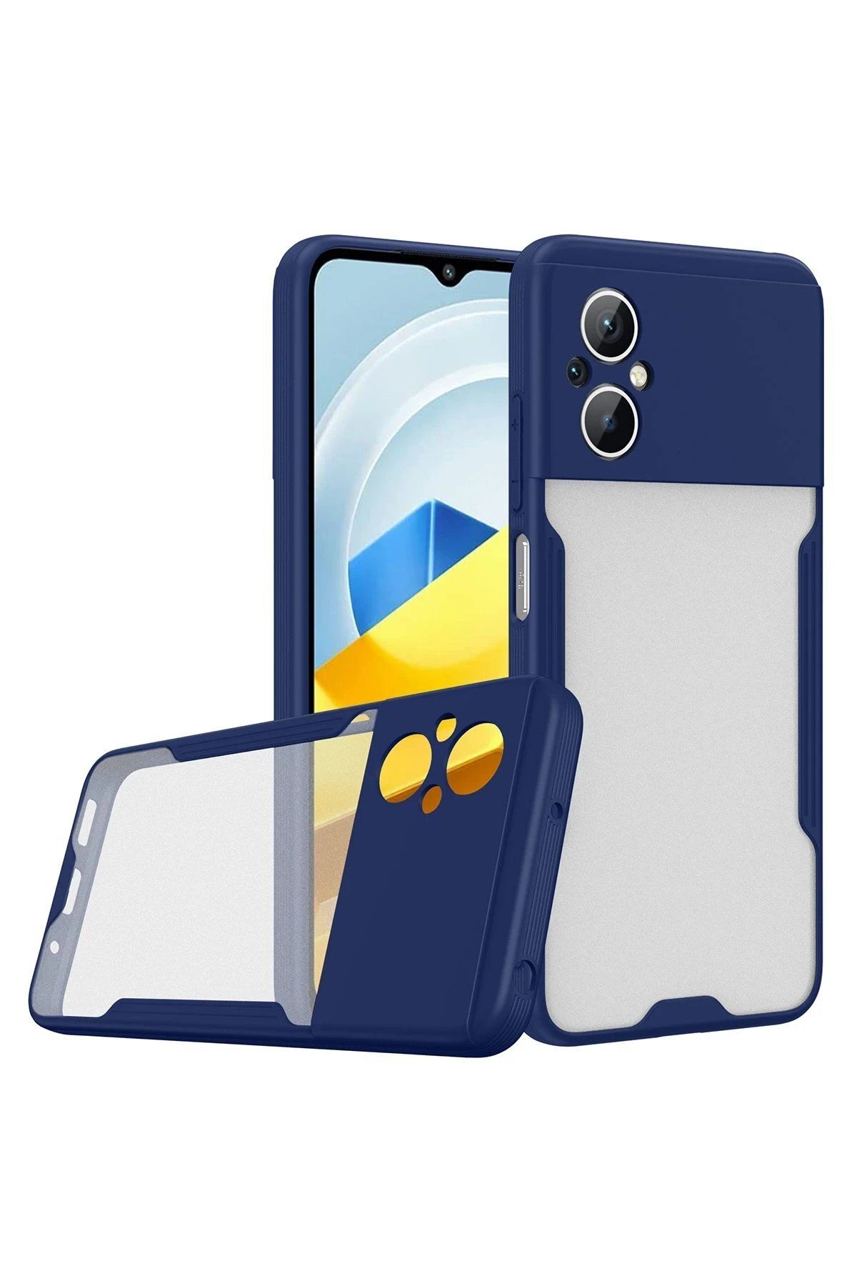 CepteToptan Newface Xiaomi Poco M5 Kılıf Platin Silikon - Lacivert