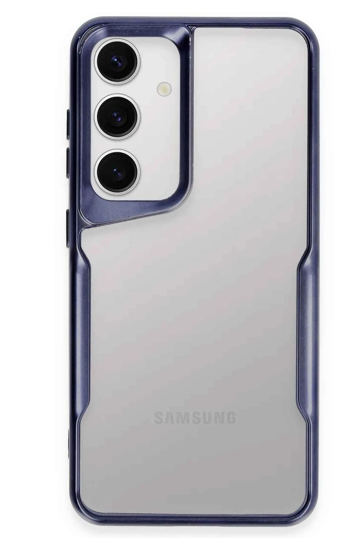 CepteToptan Newface Samsung Galaxy S24 Kılıf Boyi Silikon Kapak - Lacivert