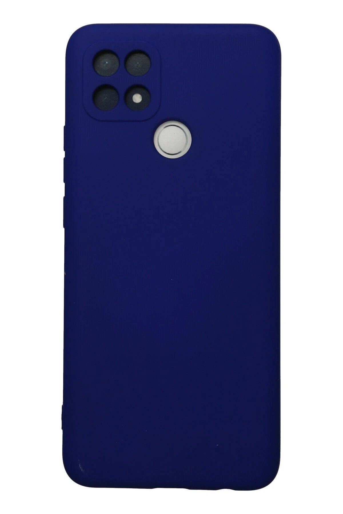 CepteToptan Newface Oppo A15 Kılıf Nano içi Kadife Silikon - Lacivert