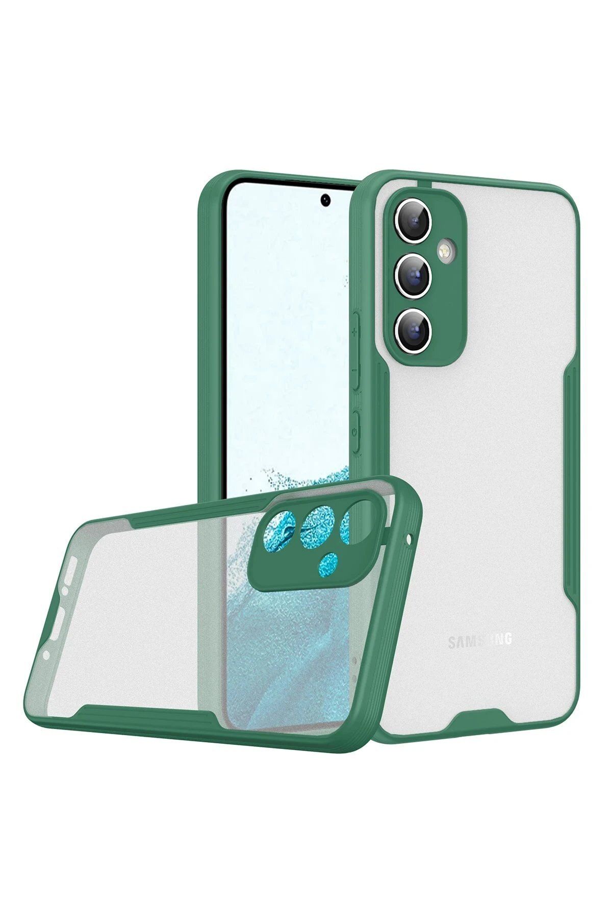 CepteToptan Newface Samsung Galaxy A24 4G Kılıf Platin Silikon - Yeşil