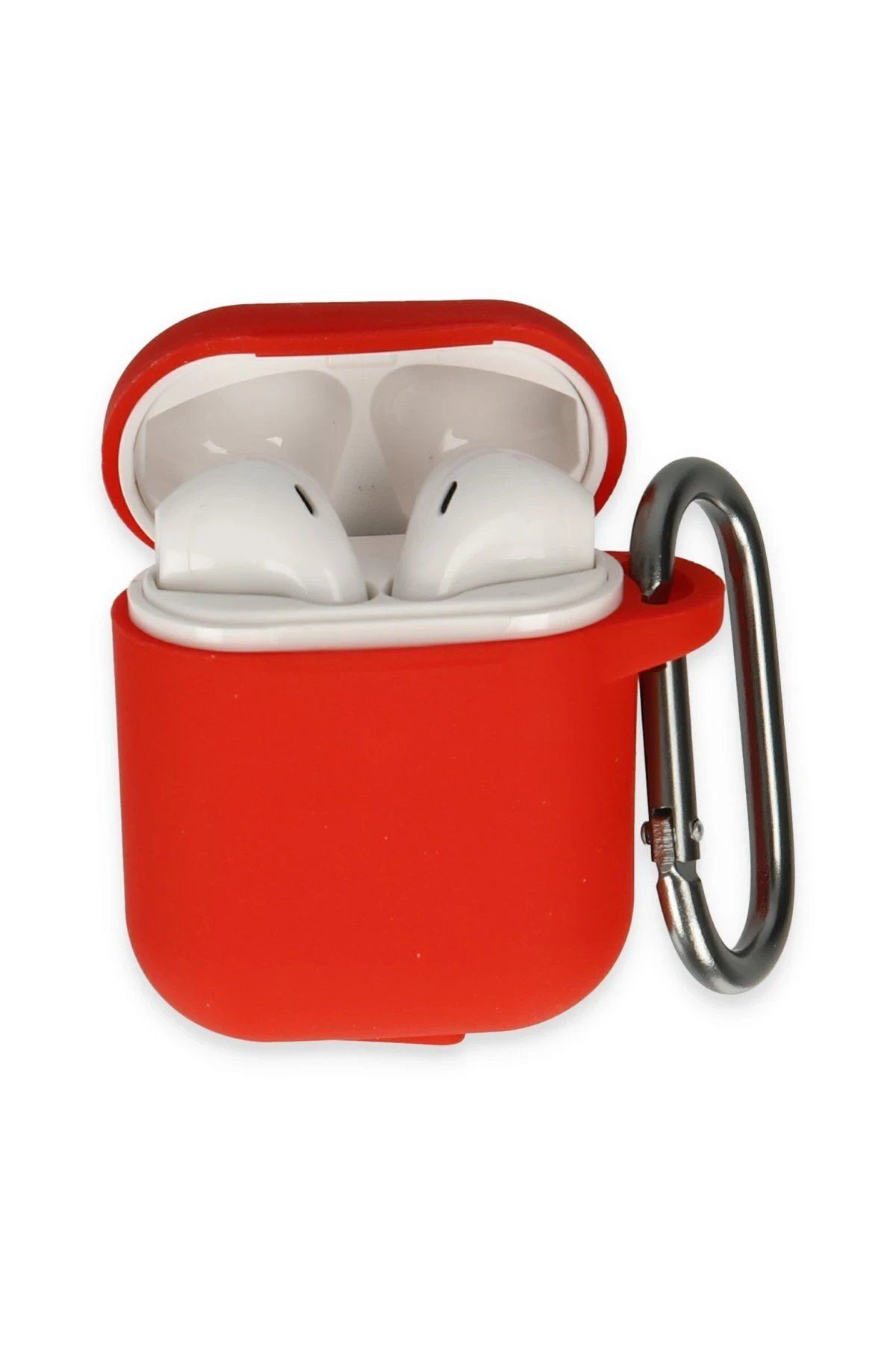 CepteToptan Newface Airpods 2 (2.nesil) Hang Kılıf - Kırmızı