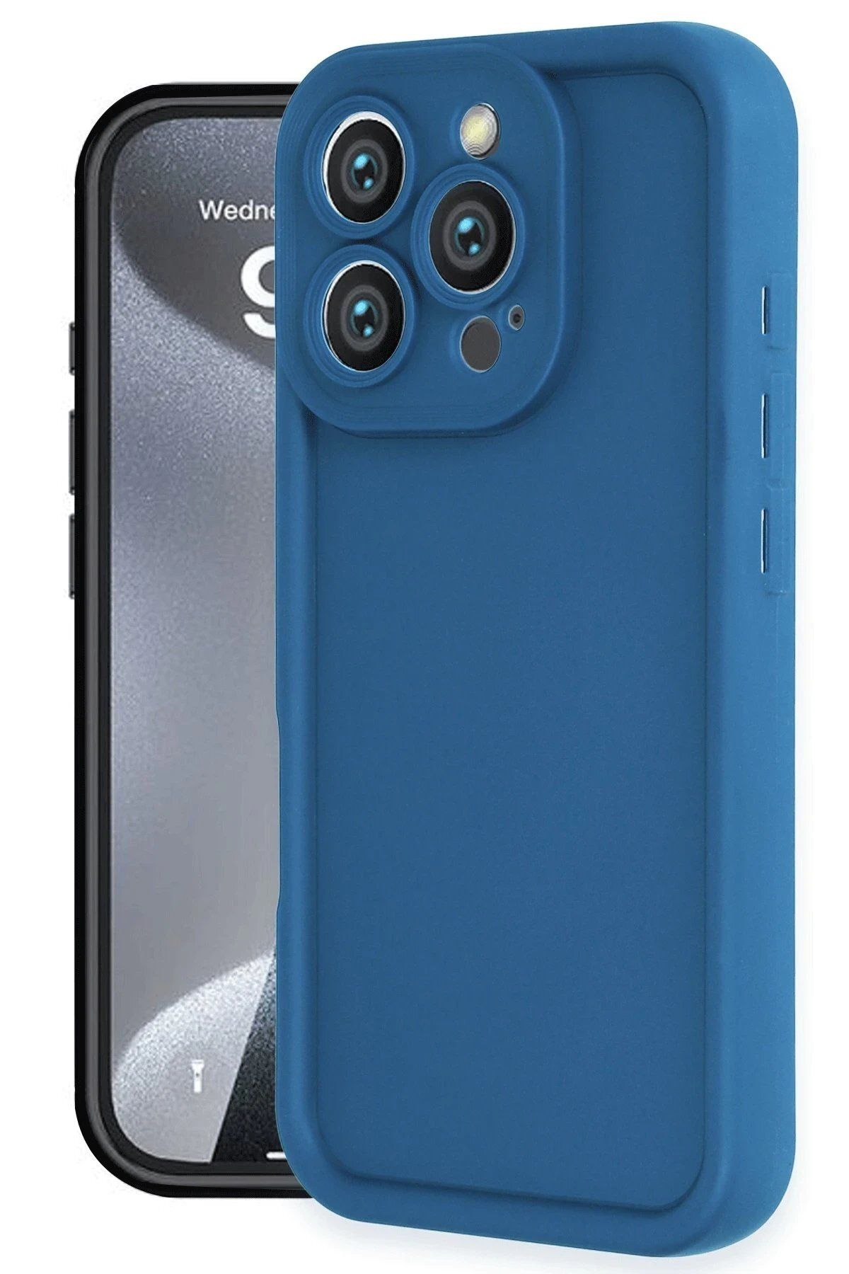 CepteToptan Newface iPhone 16 Pro Kılıf Viera Silikon - Mavi