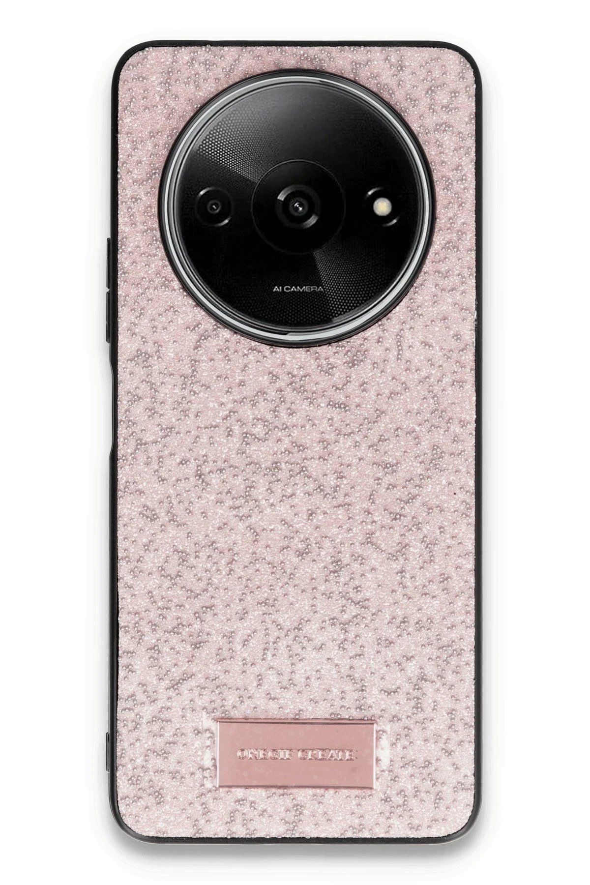 CepteToptan Onegif Xiaomi Redmi A3 4G Bright Simli Kapak - Pembe