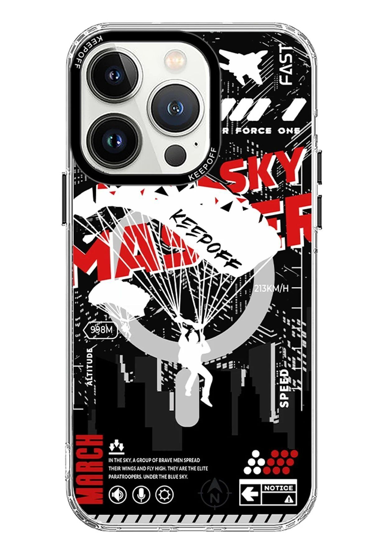 CepteToptan Keep Off iPhone 15 Pro Battlefield Magsafe Kapak - Airborne