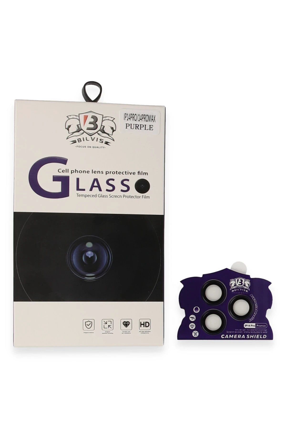 CepteToptan Newface iPhone 14 Pro Max Bilvis Titan Kamera Lens - Derin Mor