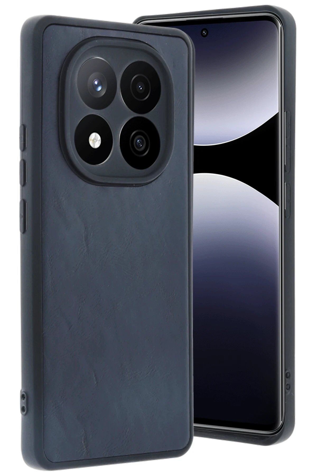 CepteToptan Newface Xiaomi Redmi Note 14 Pro 4G Kılıf Aras Deri Kapak - Lacivert