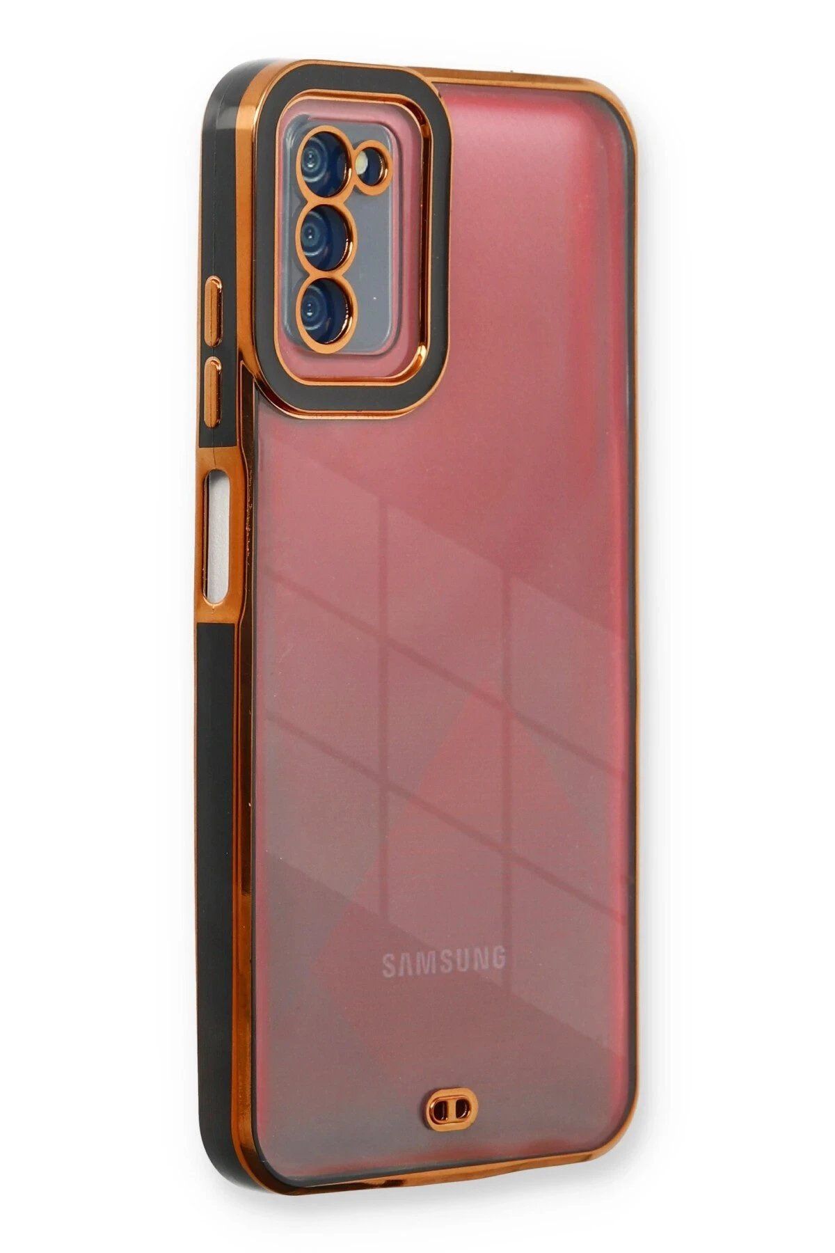 Toptan Bulurum Newface Samsung Galaxy A03S Kılıf Liva Lens Silikon - Siyah