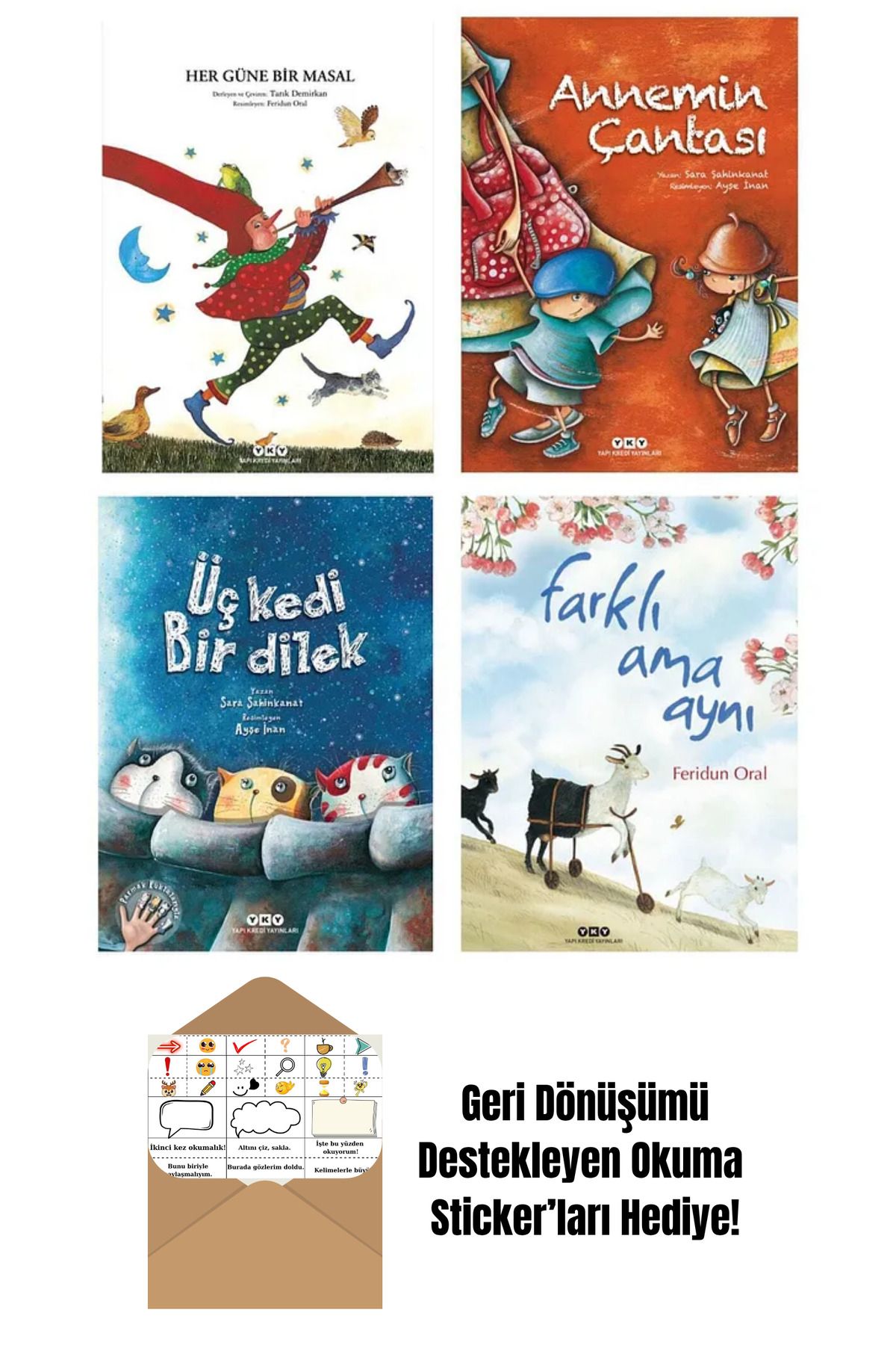 Yapı Kredi Yayınları Sevda Sözleri - Büyük Saat - Çiçek Senfonisi - Orhan Veli Bütün Şiirleri + Okuma Sticker'ları