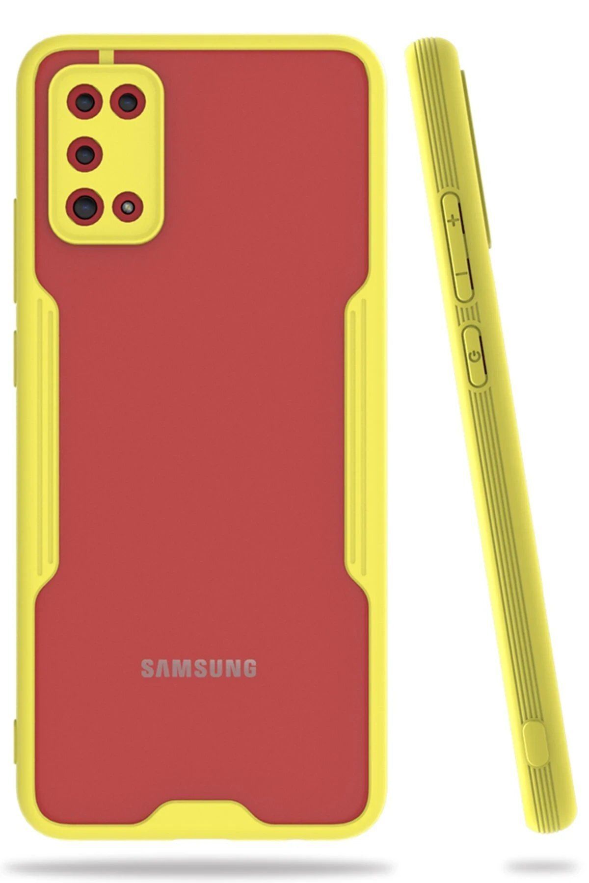 nerede bulurum Newface Samsung Galaxy A02S Kılıf Platin Silikon - Sarı