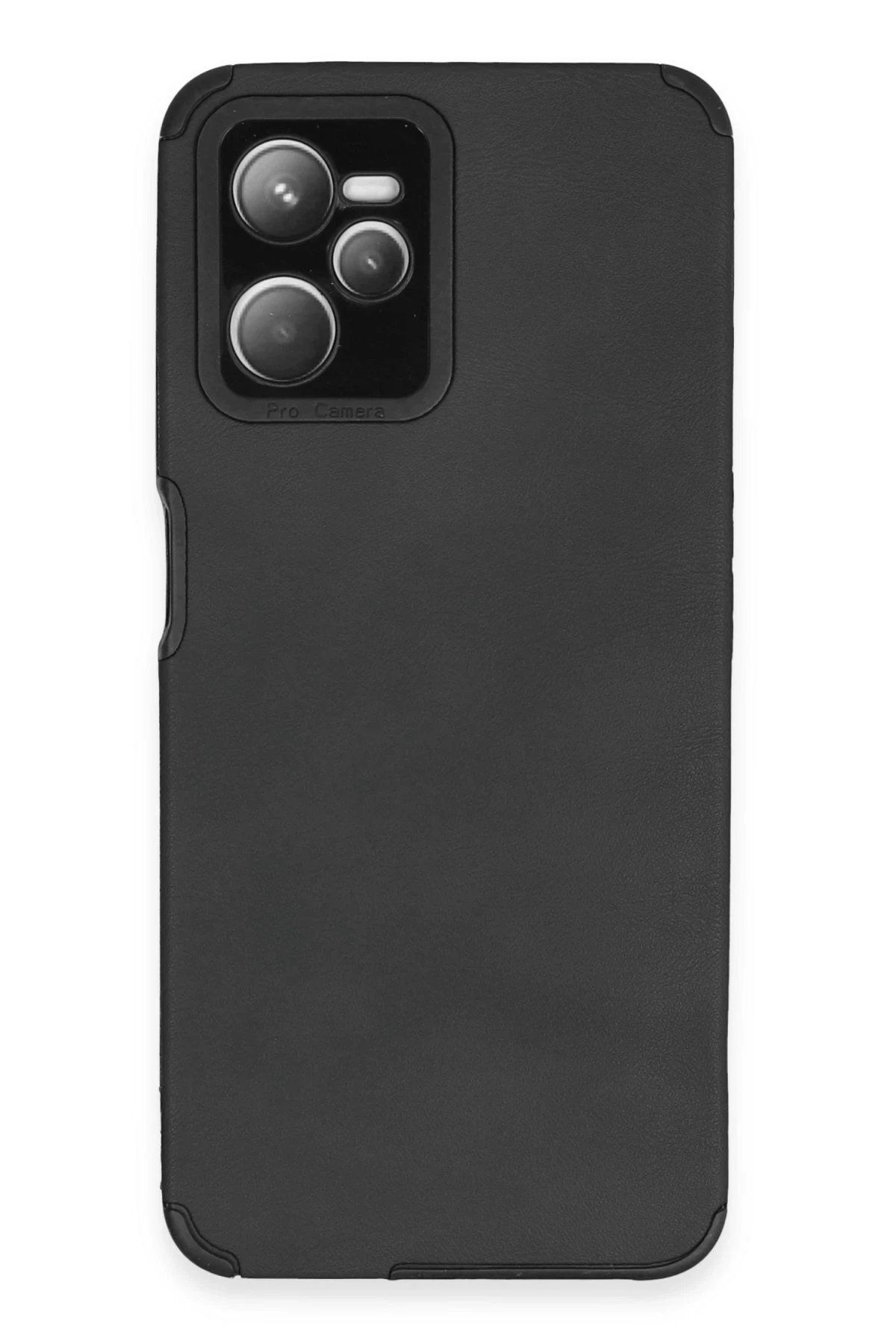 CepteToptan Newface Realme C35 Kılıf Loop Deri Silikon - Siyah
