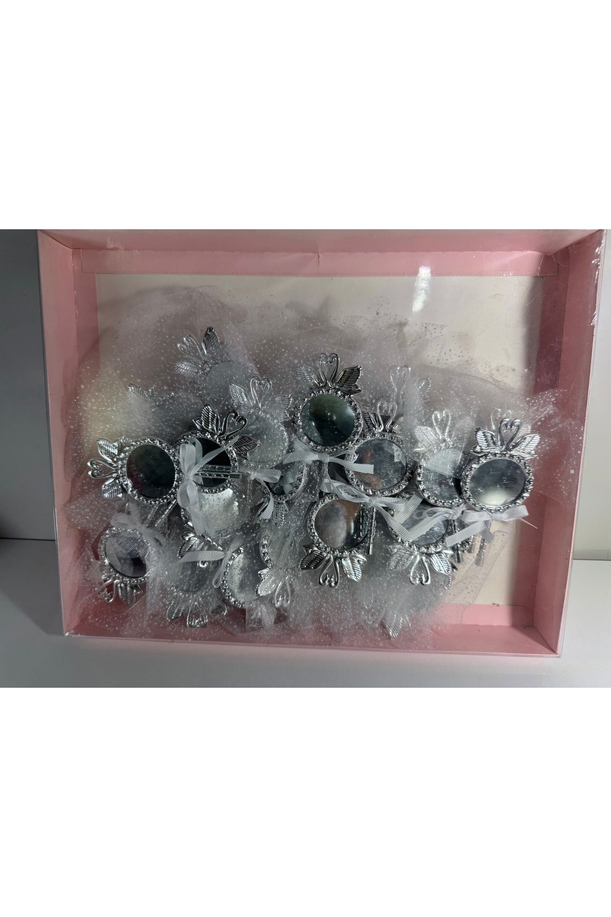 shop Ayna Beyaz Tüllü Magnet Söz, Nişan, Düğün, Nikah, Mevlüt Hediyelik - 25 Adet