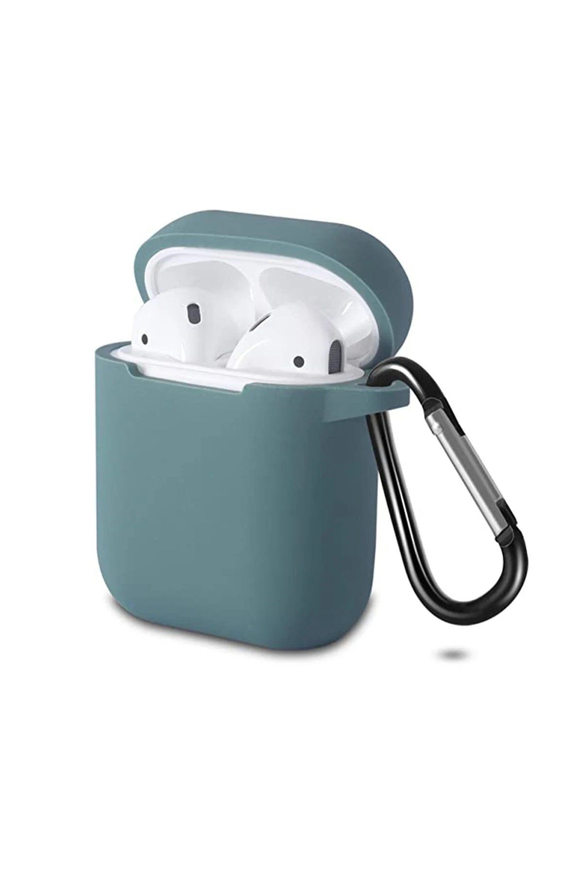 ENEFENDİ Newface Airpods 2 (2.nesil) Sert Silikon Kılıf - Turkuaz
