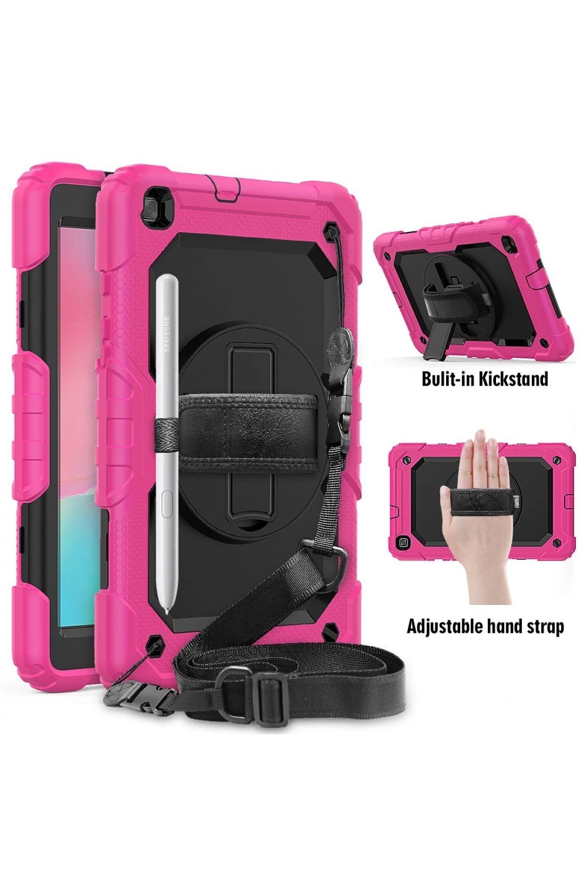 Toptan Bulurum Newface Samsung Galaxy T290 Tab A 8 Kılıf Pars Tablet Kapak - Pembe
