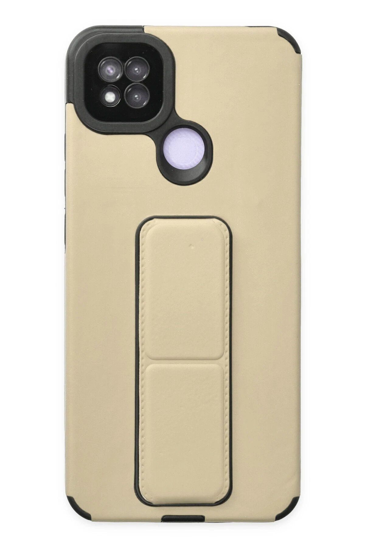 CepteToptan Newface Xiaomi Redmi 9C Kılıf Mega Standlı Silikon - Gold