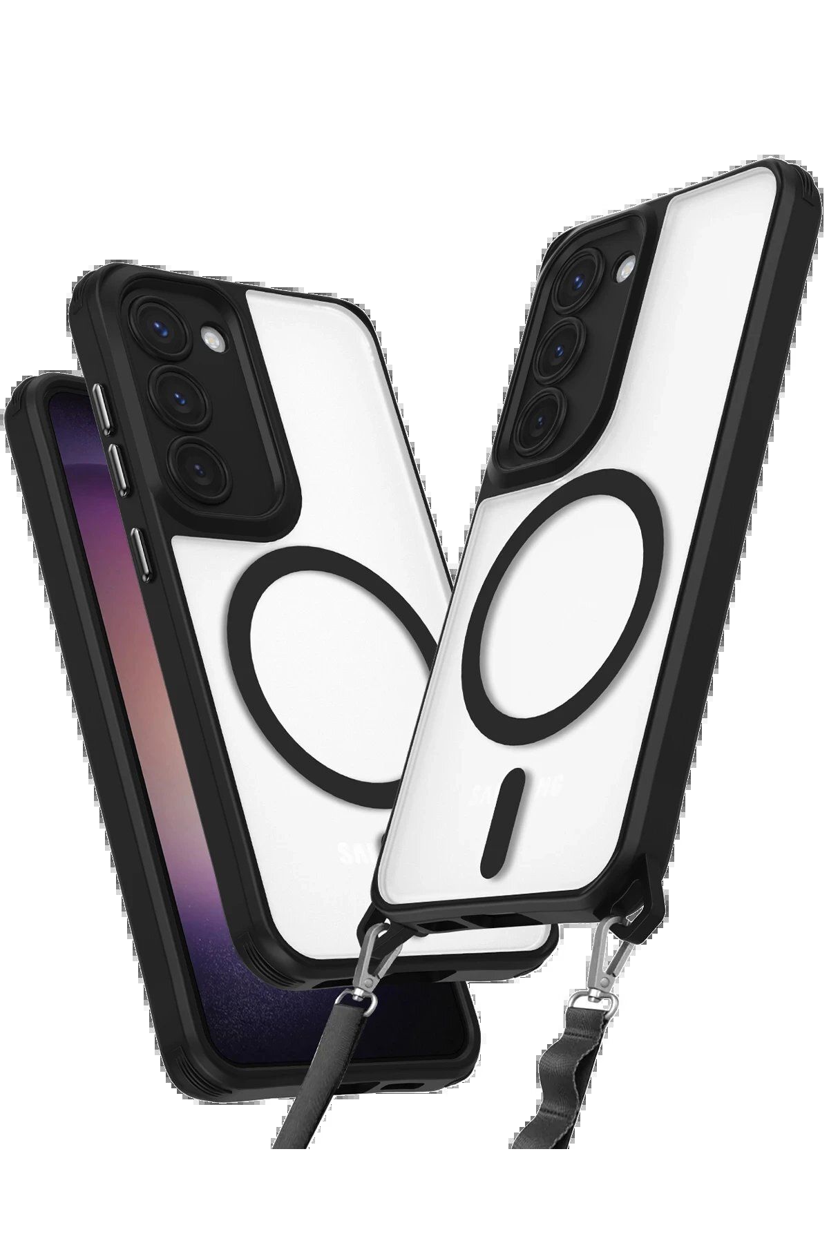 CepteToptan Newface Samsung Galaxy S23 Plus Kılıf Enka Magsafe Silikon Kılıf - Siyah