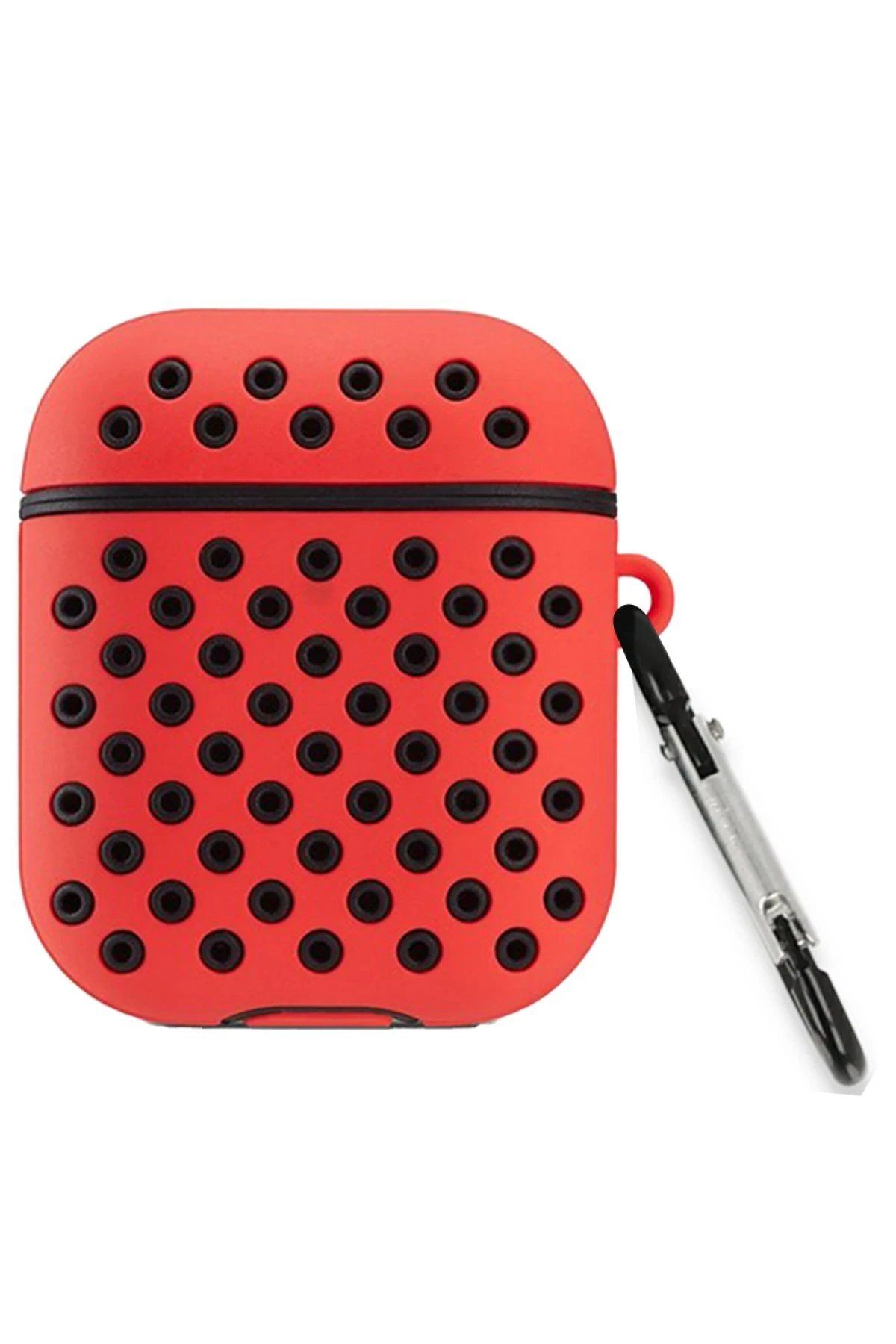 nerede bulurum Newface Airpods 2 (2.nesil) Spor Delikli Kılıf - Kırmızı-Siyah