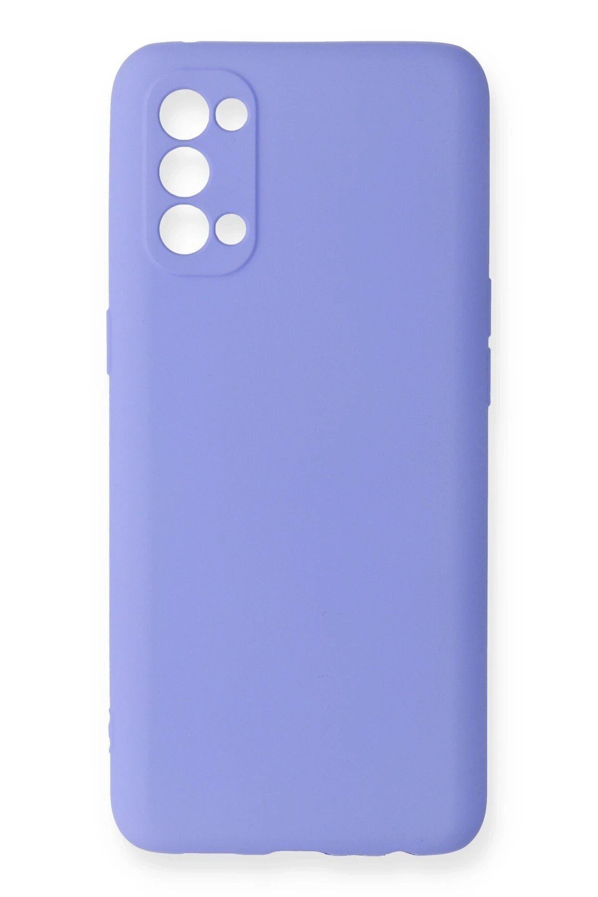 CepteToptan Newface Oppo Reno 4 Kılıf First Silikon - Lila