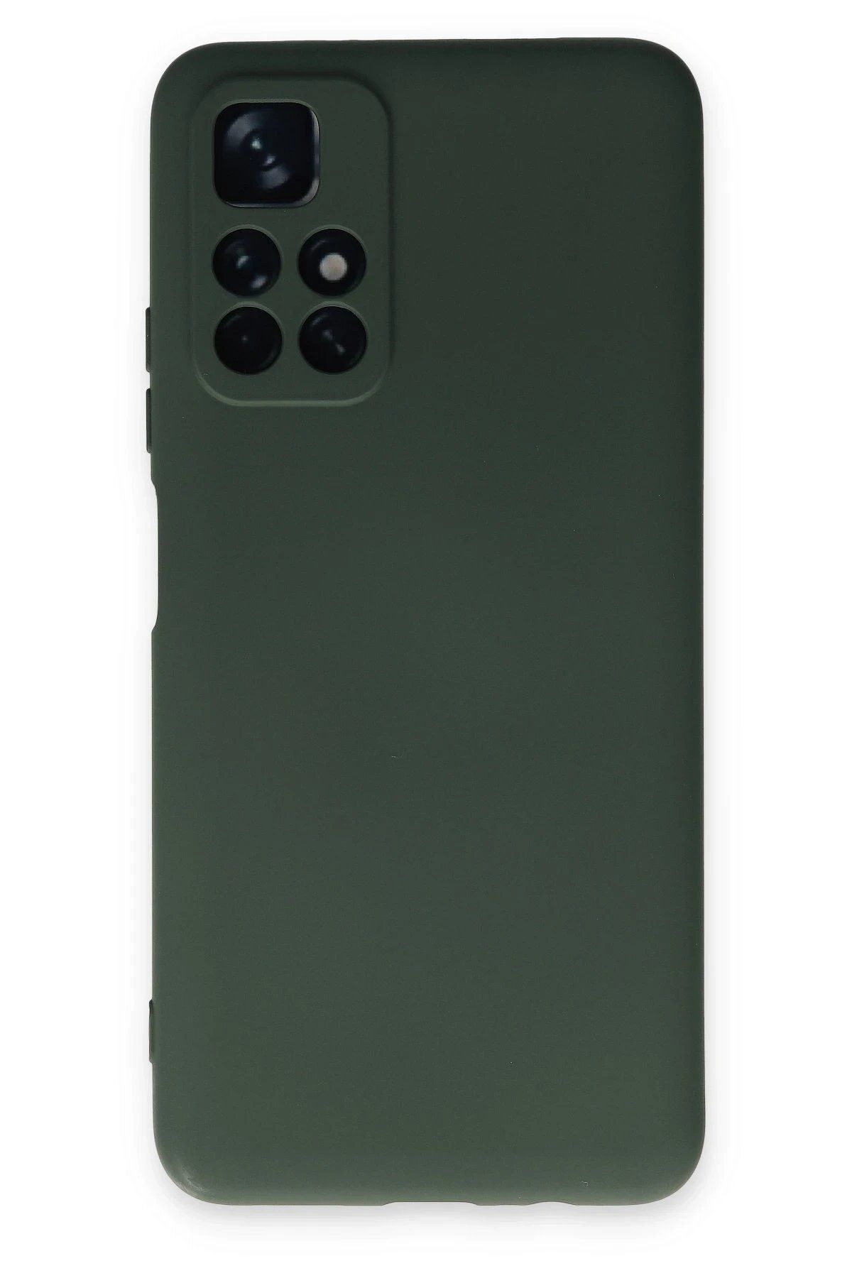 CepteToptan Newface Xiaomi Redmi Note 11T Kılıf Nano içi Kadife Silikon - Koyu Yeşil