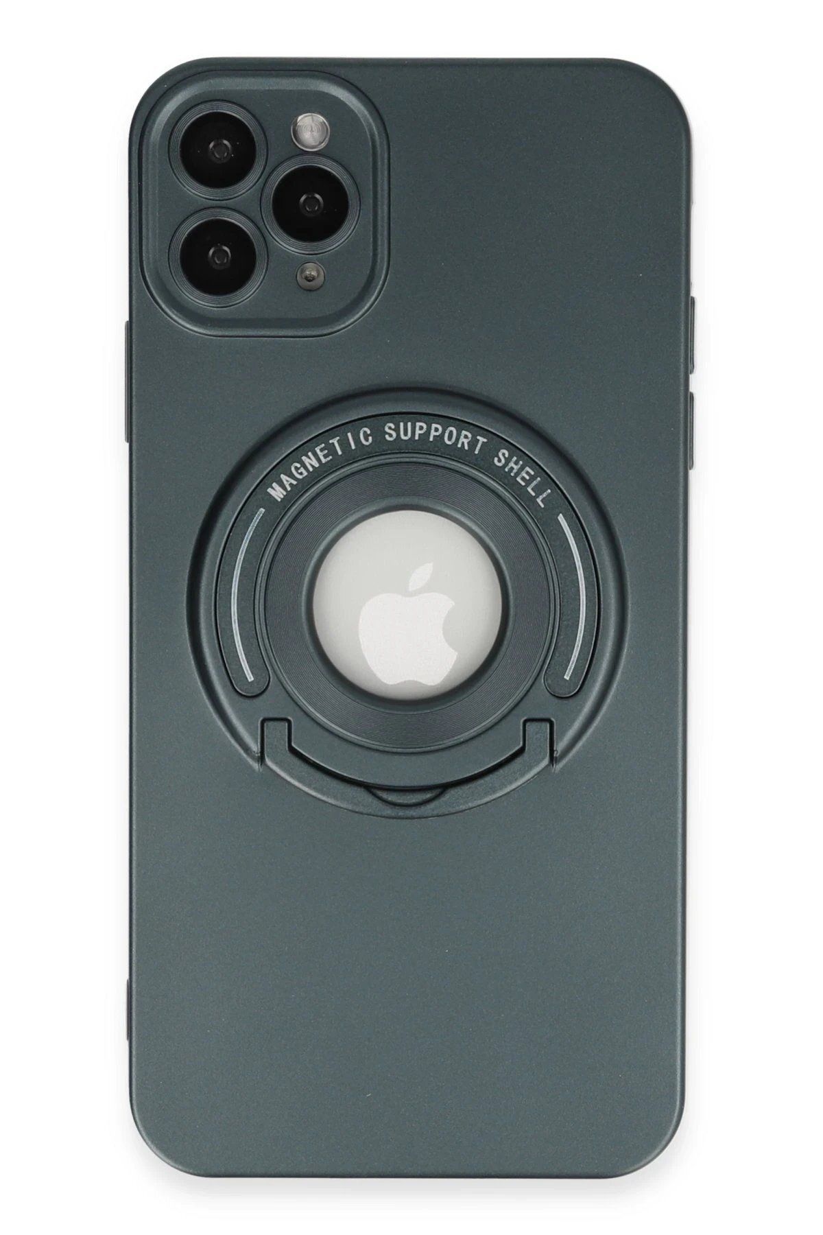 CepteToptan Newface iPhone 12 Pro Kılıf Lukka Magneticsafe Kapak - Koyu Yeşil
