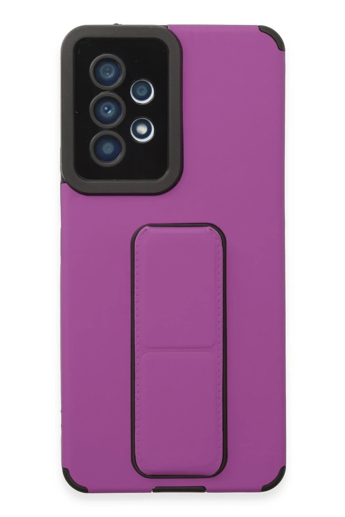 nerede bulurum Newface Samsung Galaxy A53 5G Kılıf Mega Standlı Silikon - Mor