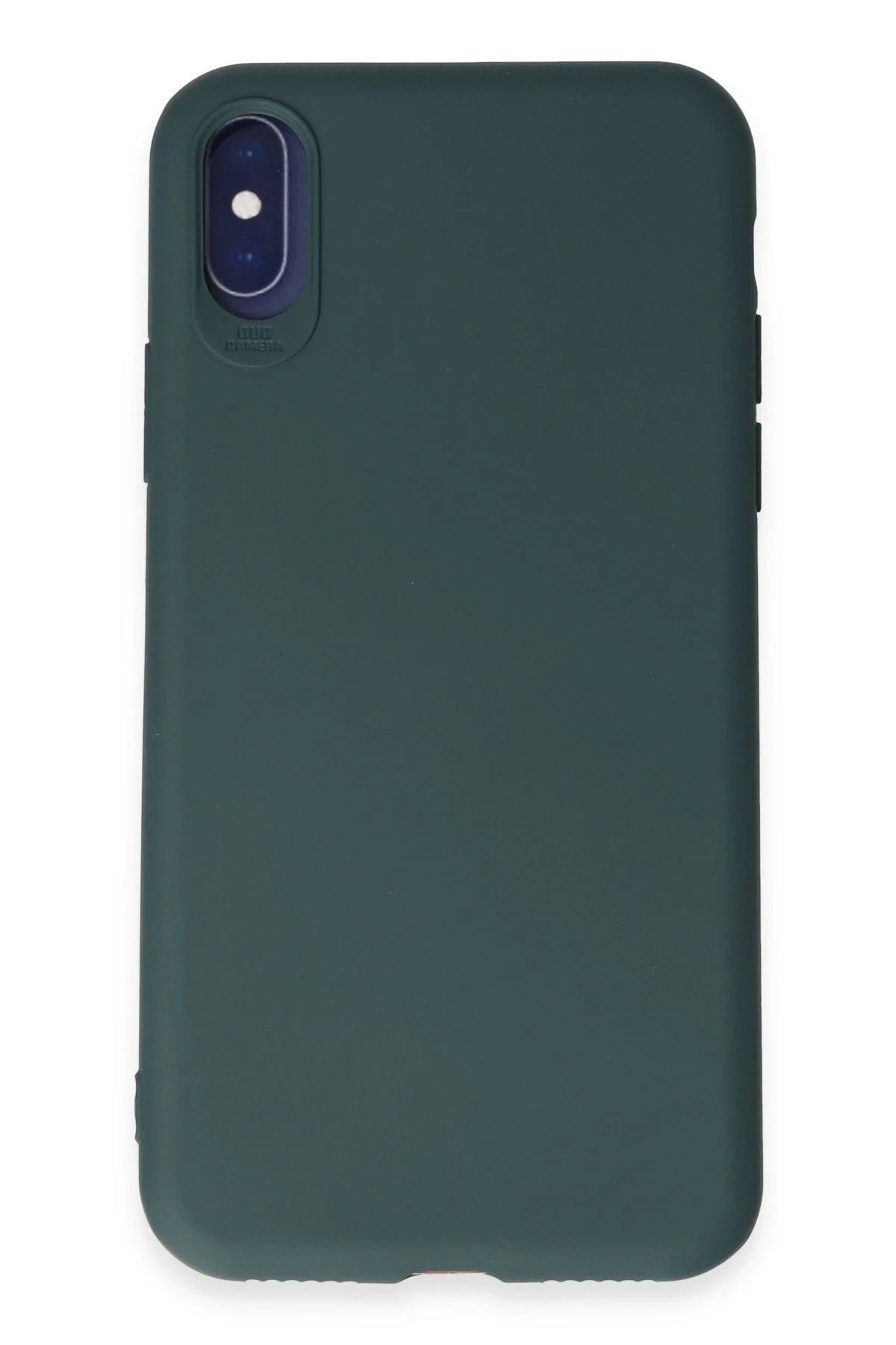 CepteToptan Newface iPhone X Kılıf First Silikon - Koyu Yeşil