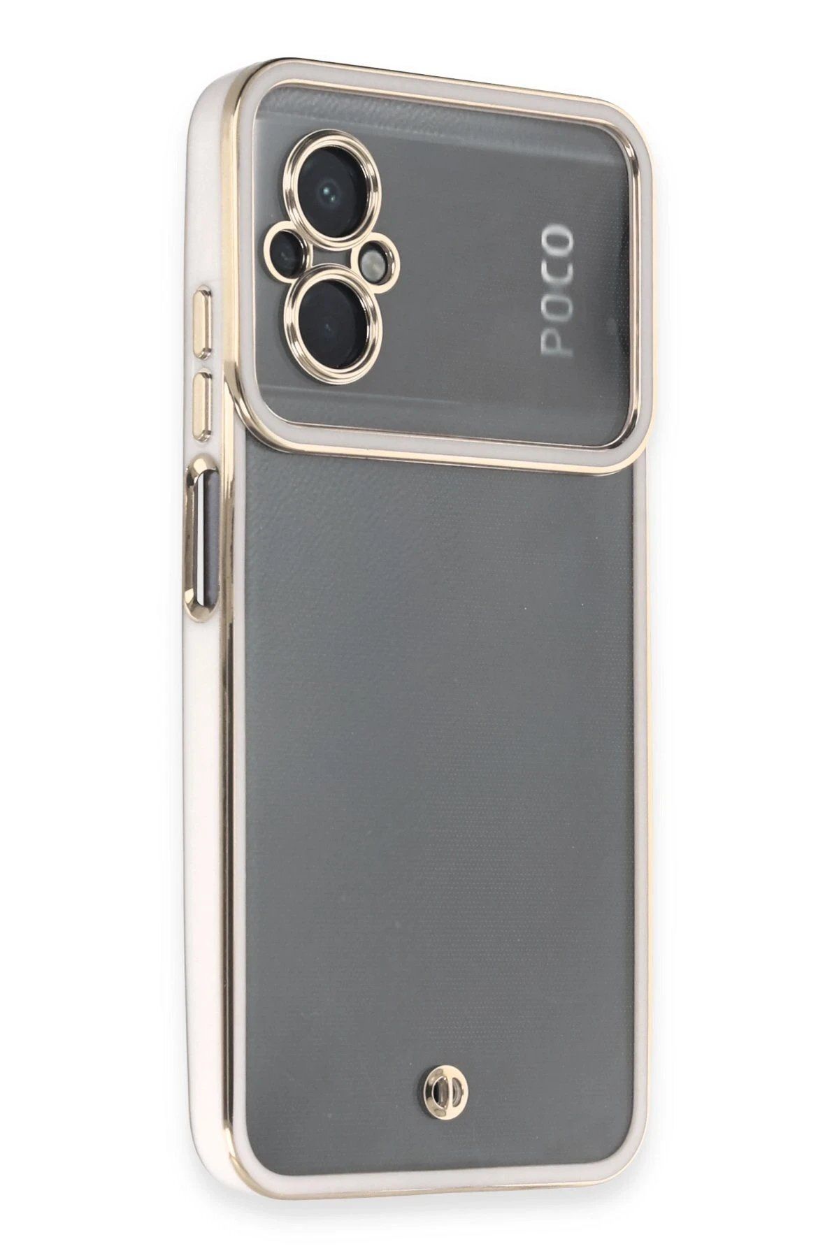 CepteToptan Newface Xiaomi Poco M5 Kılıf Liva Lens Silikon - Beyaz
