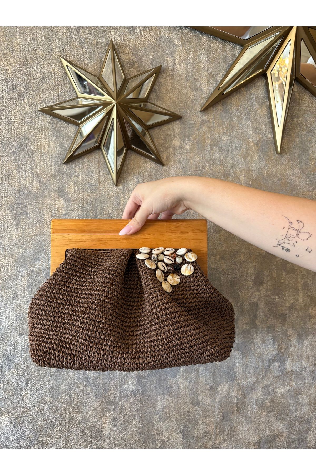 mirelabutique El Örgüsü Clutch Çanta
