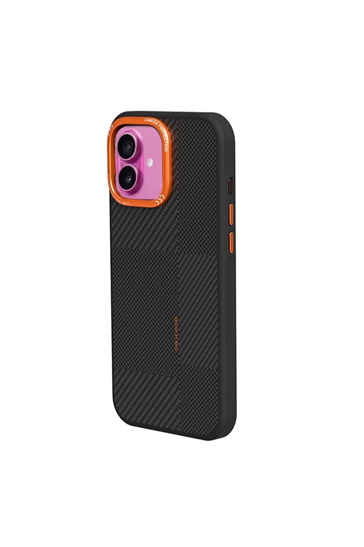 Joko iPhone 16 Orange Karbon Magsafe Kapak - Turuncu