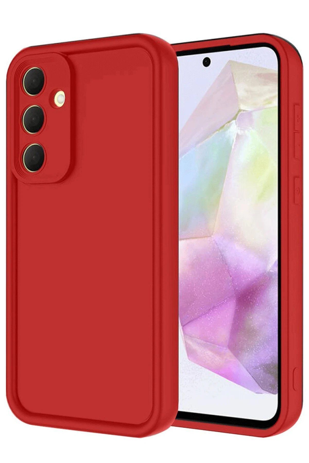 CepteToptan Newface Samsung Galaxy A16 5G Kılıf Viera Silikon - Kırmızı