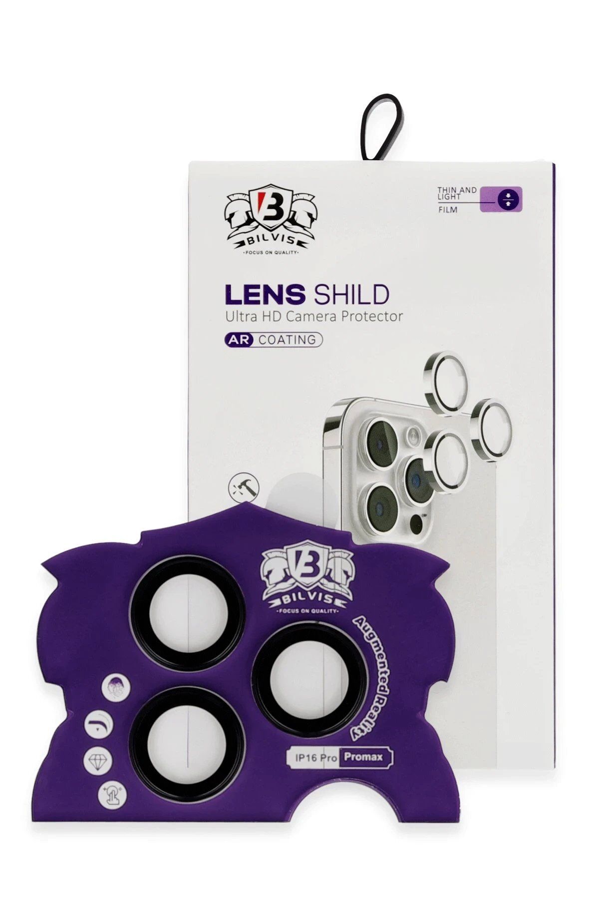 CepteToptan Newface iPhone 16 Pro Max Bilvis Titan Kamera Lens - Siyah