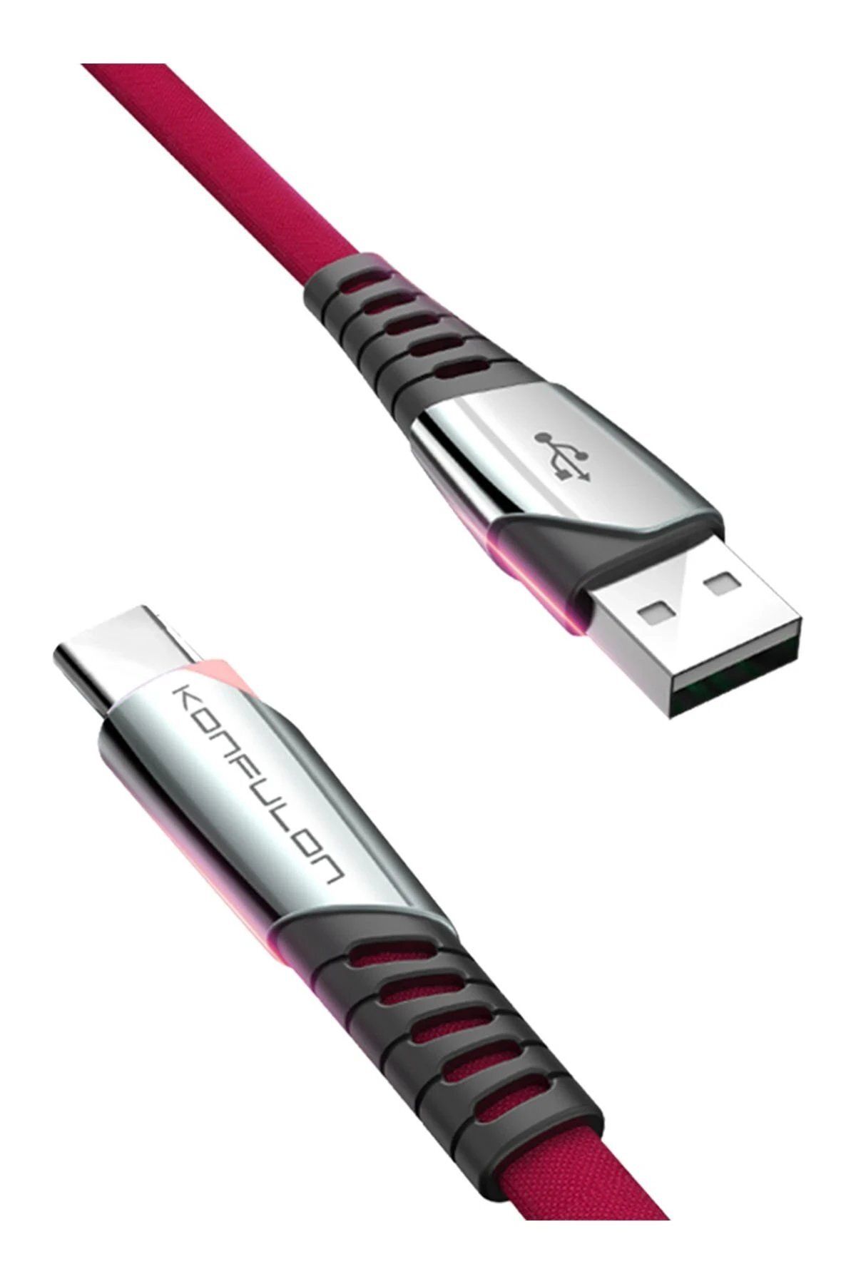 CepteToptan Konfulon DC18 Type-C Kablo 1M 5A - Kırmızı