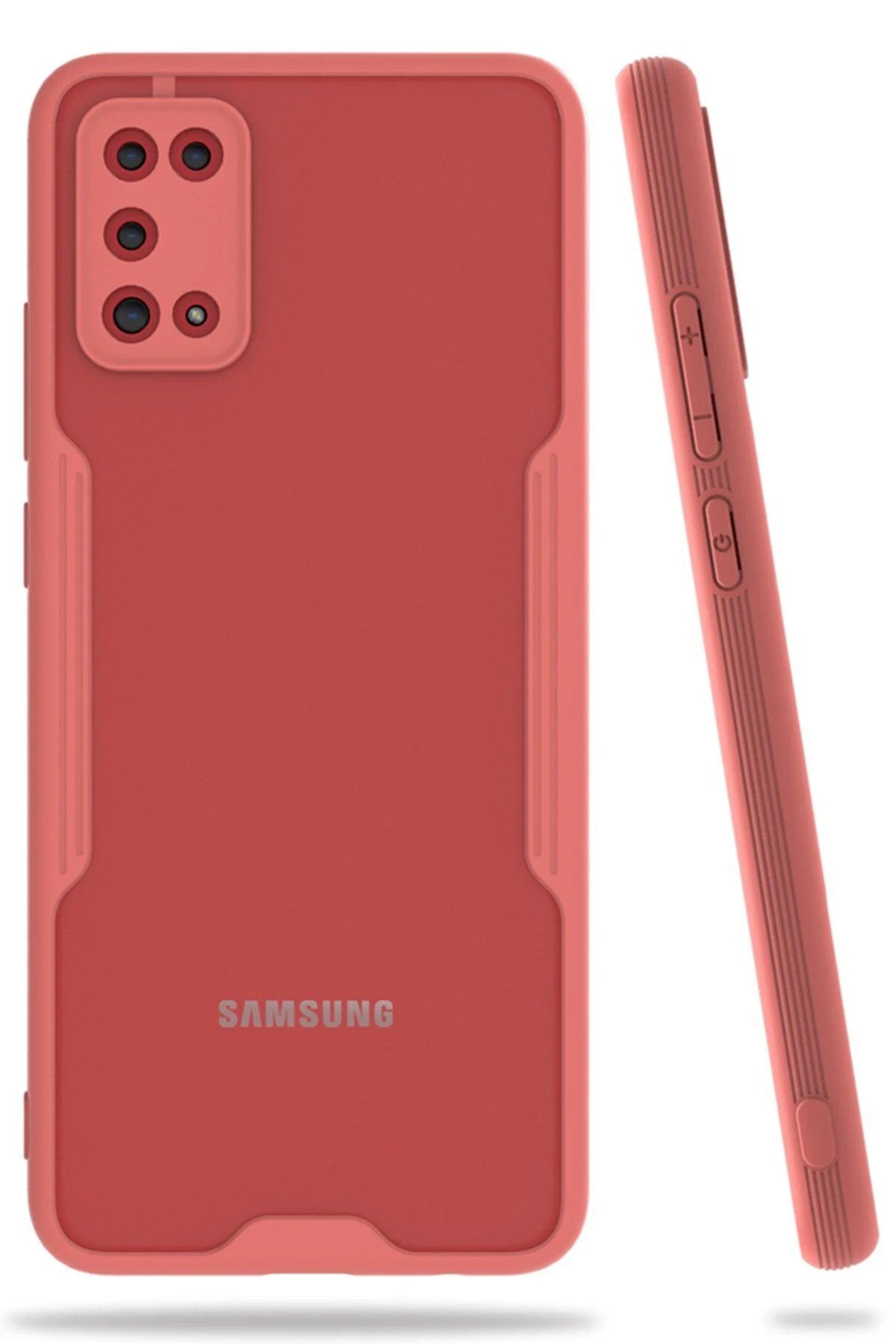 CepteToptan Newface Samsung Galaxy A02S Kılıf Platin Silikon - Pembe