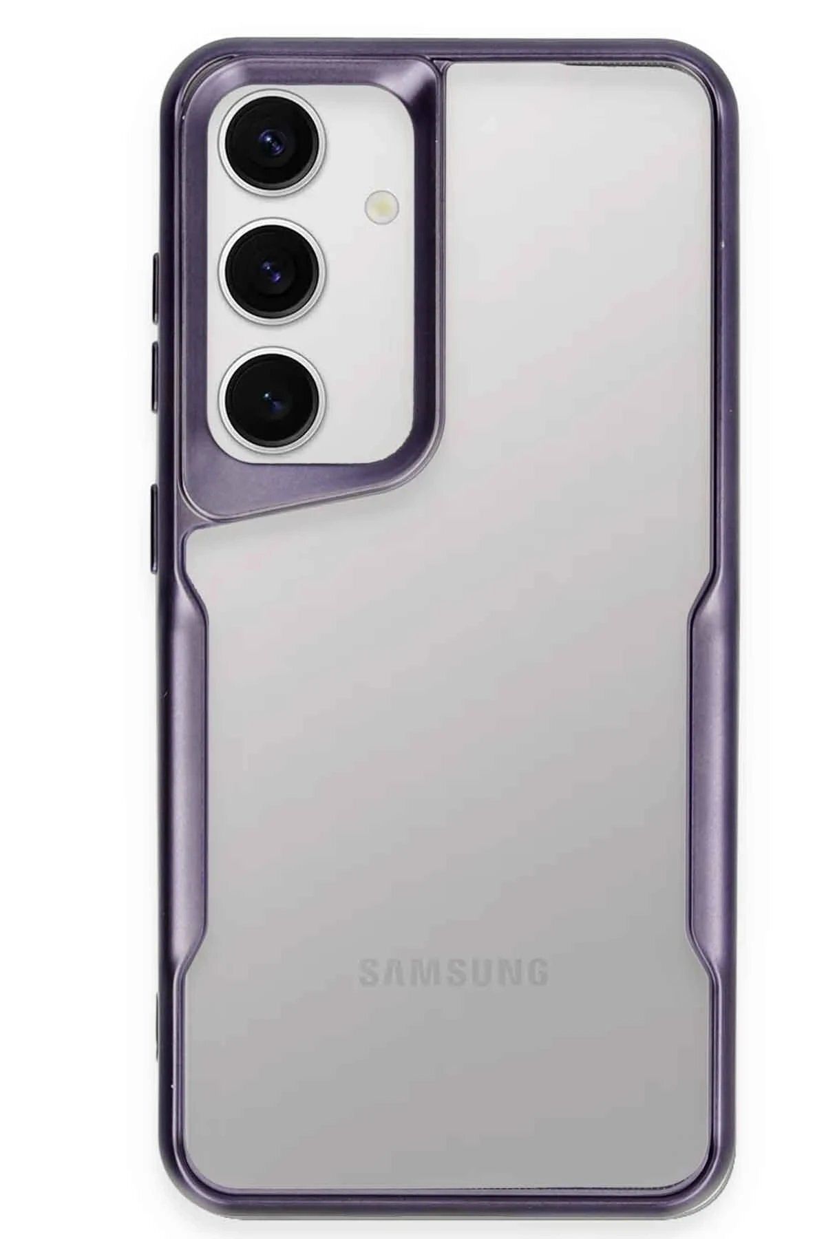 Balesso Newface Samsung Galaxy S24 Kılıf Boyi Silikon Kapak - Derin Mor
