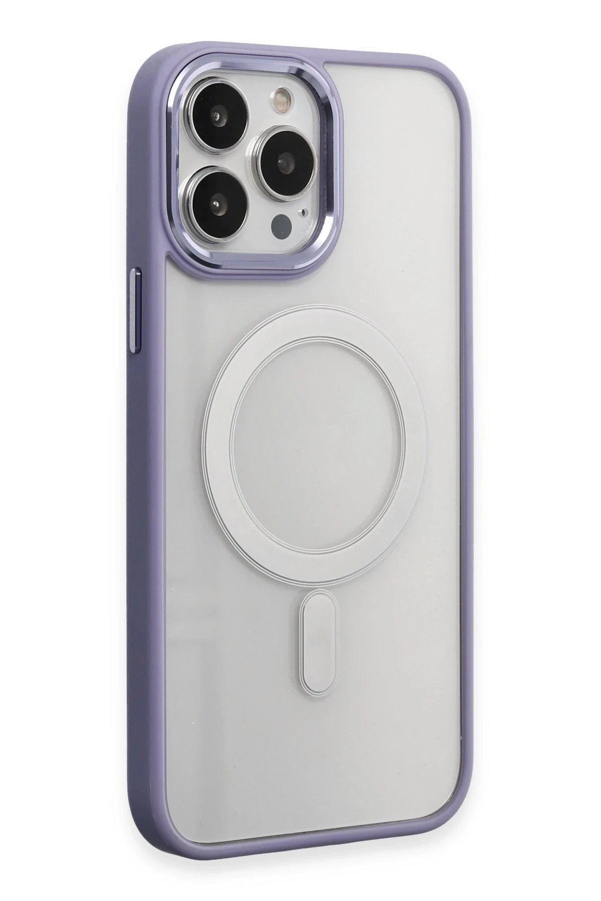 CepteToptan Newface iPhone 15 Pro Kılıf Room Magneticsafe Silikon - Lila