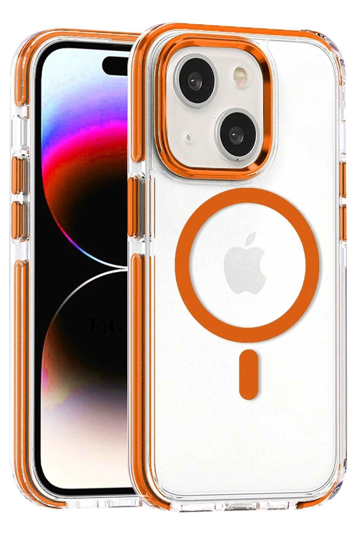 CepteToptan Joko iPhone 15 Bella Magsafe Kapak - Turuncu