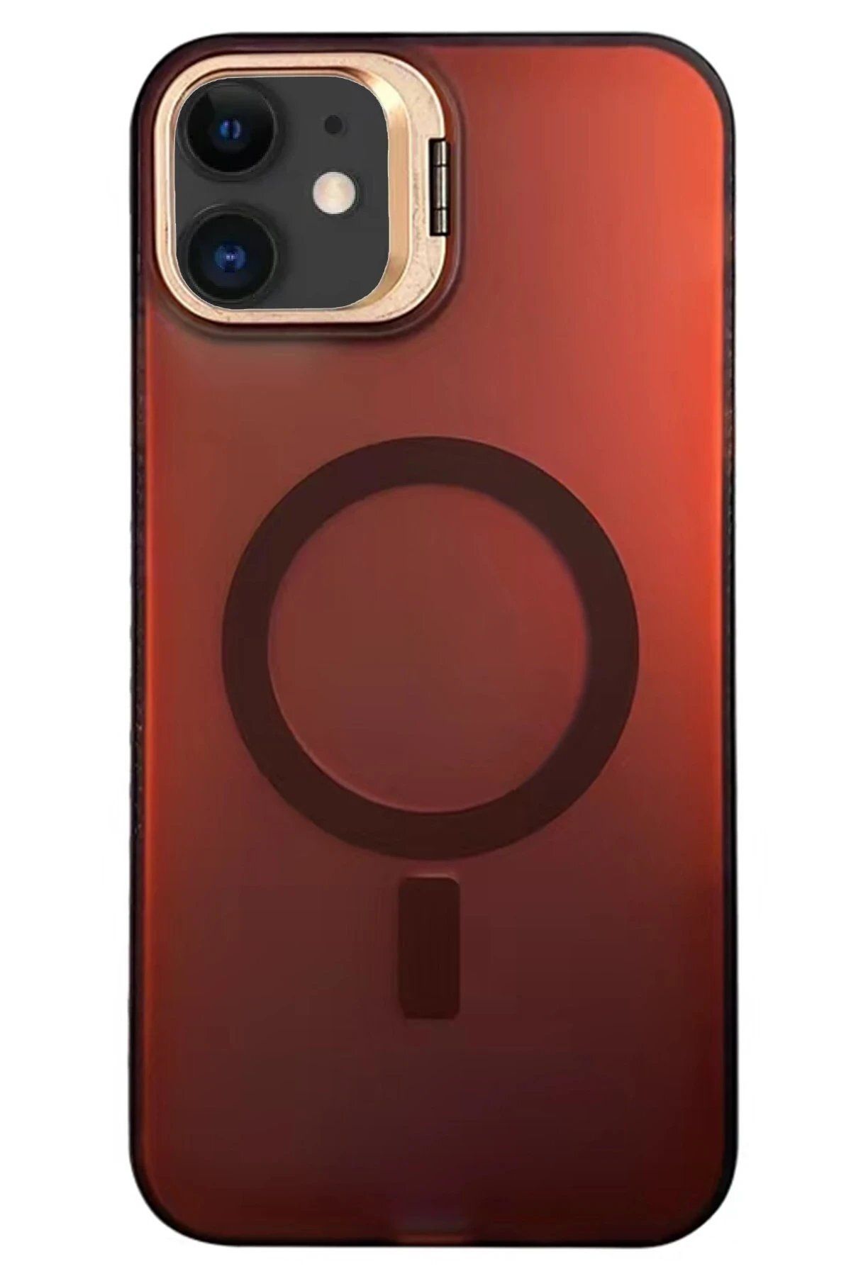 Toptan Bulurum Newface iPhone 11 Primera Magsafe Standlı Kapak - Bordo