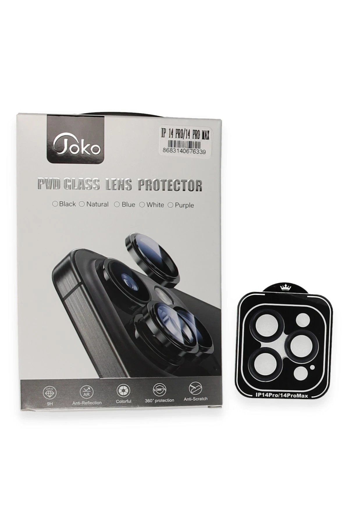 Joko iPhone 14 Pro Max PVD Metal Kamera Lens - Derin Mor
