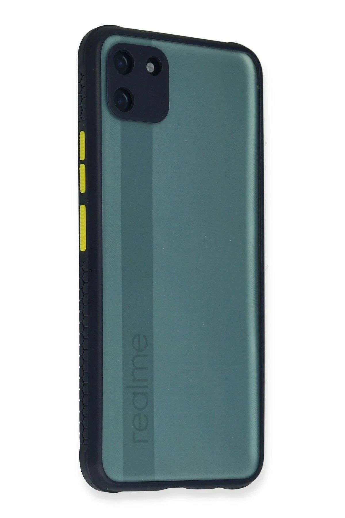 CepteToptan Newface Realme C11 Kılıf Miami Şeffaf Silikon - Lacivert