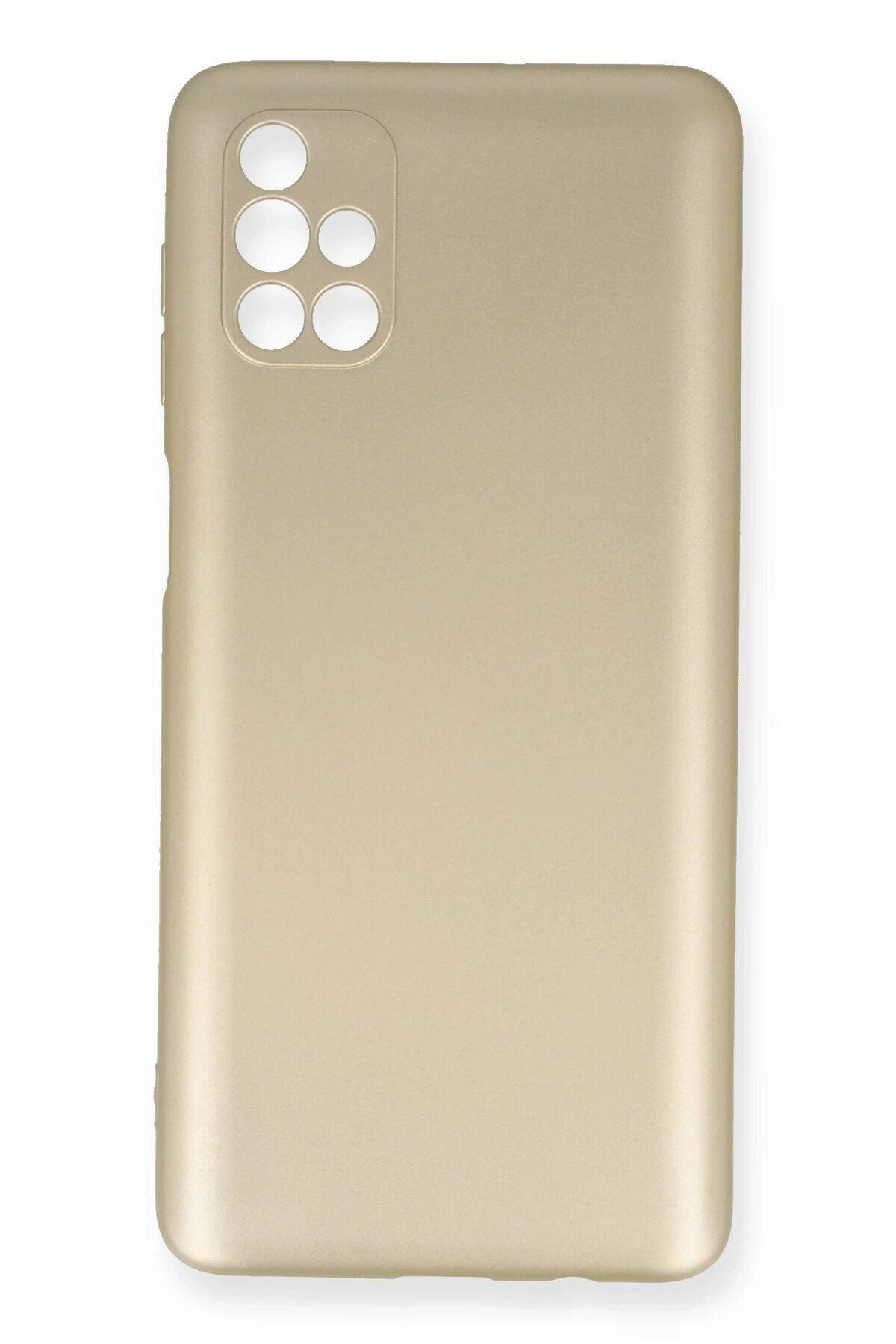 CepteToptan Newface Samsung Galaxy M51 Kılıf First Silikon - Gold