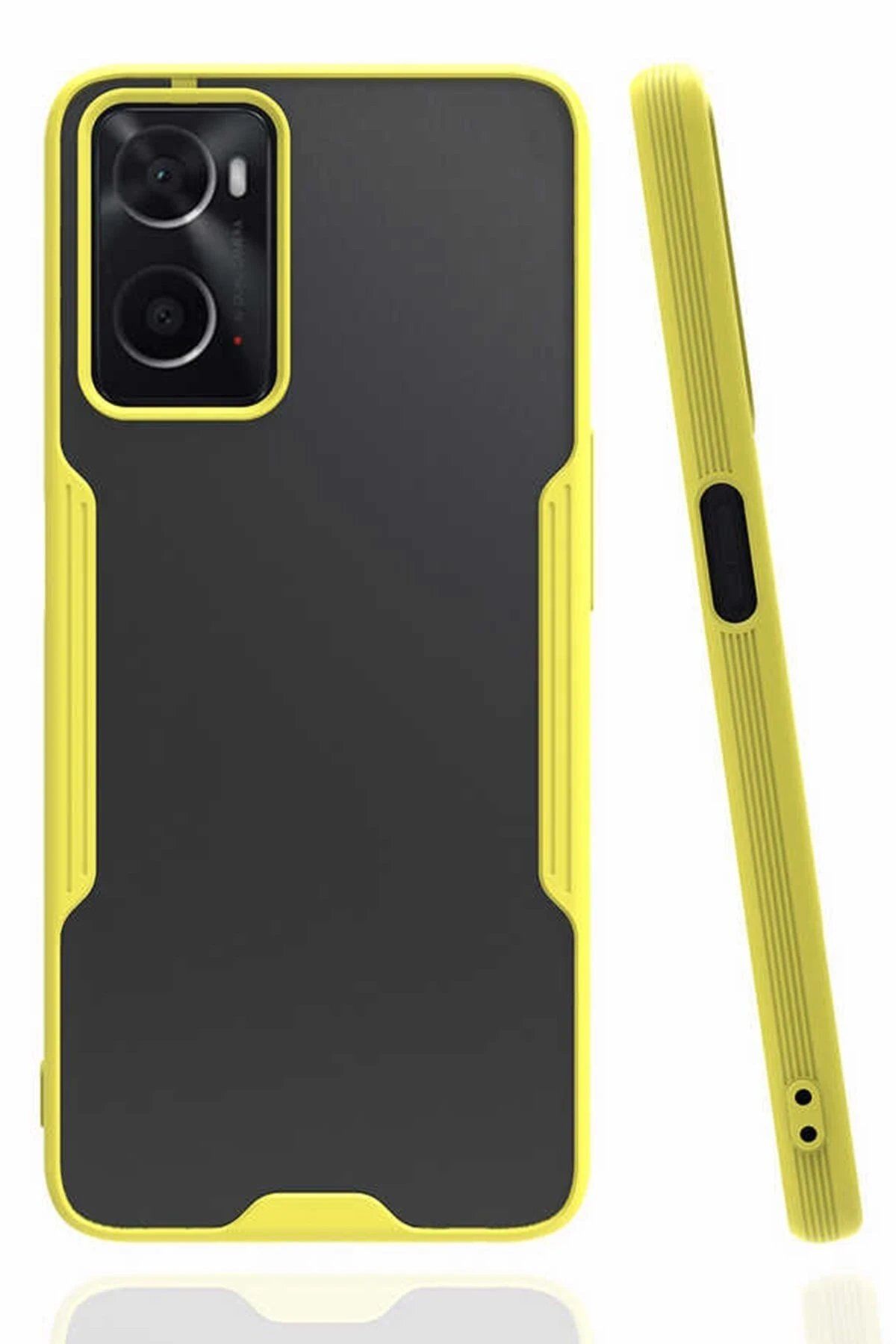 CepteToptan Newface Oppo A96 Kılıf Platin Silikon - Sarı