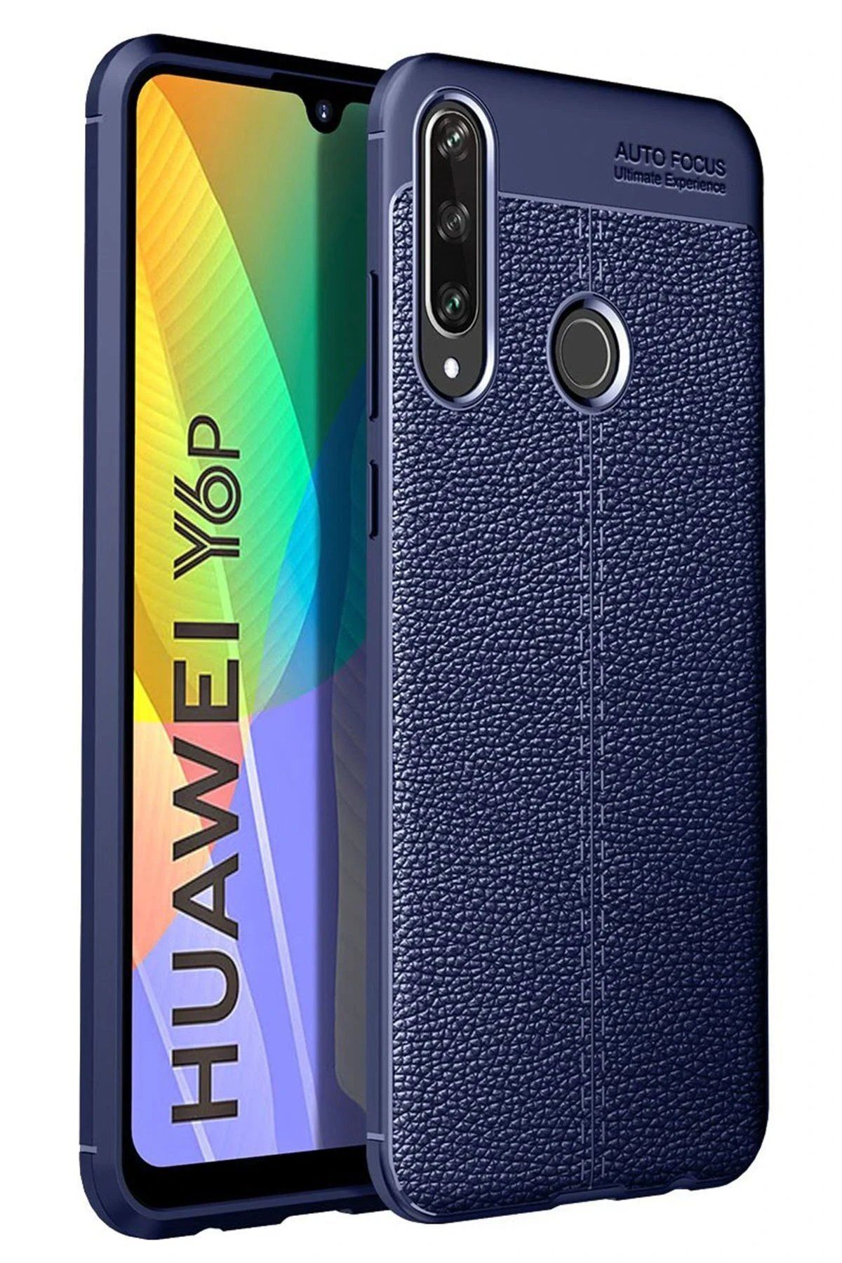 CepteToptan Newface Huawei Y6P Kılıf Auto Focus Kapak - Lacivert